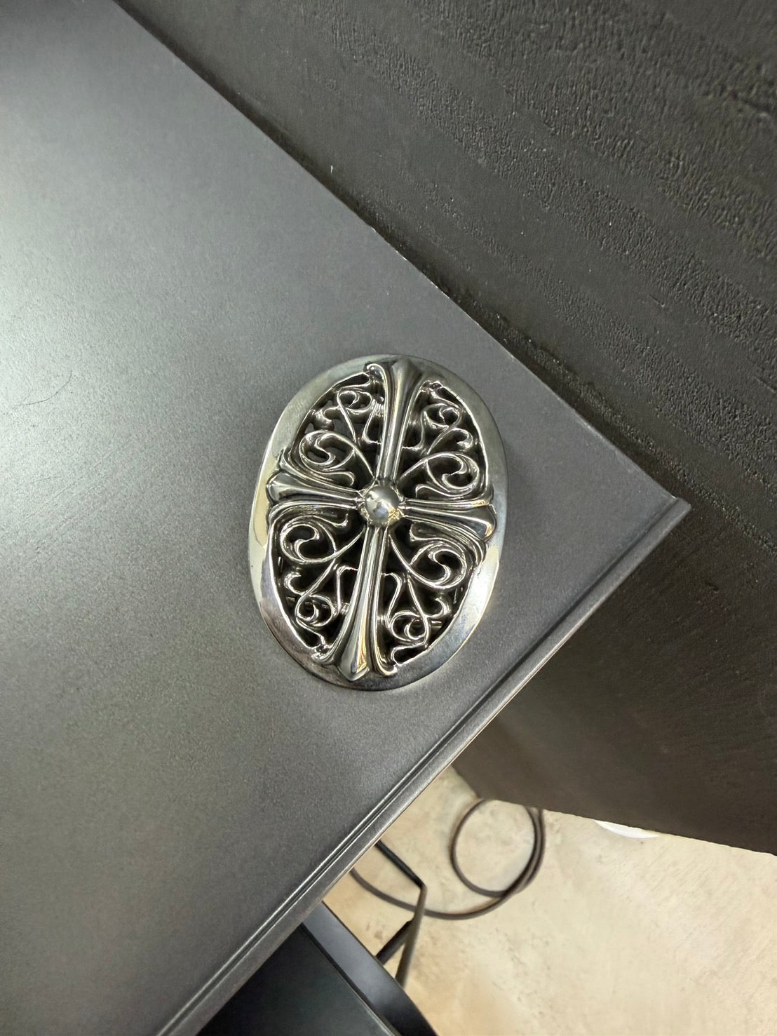 Chrome Hearts Keeper Oval Cross Belt Buckle