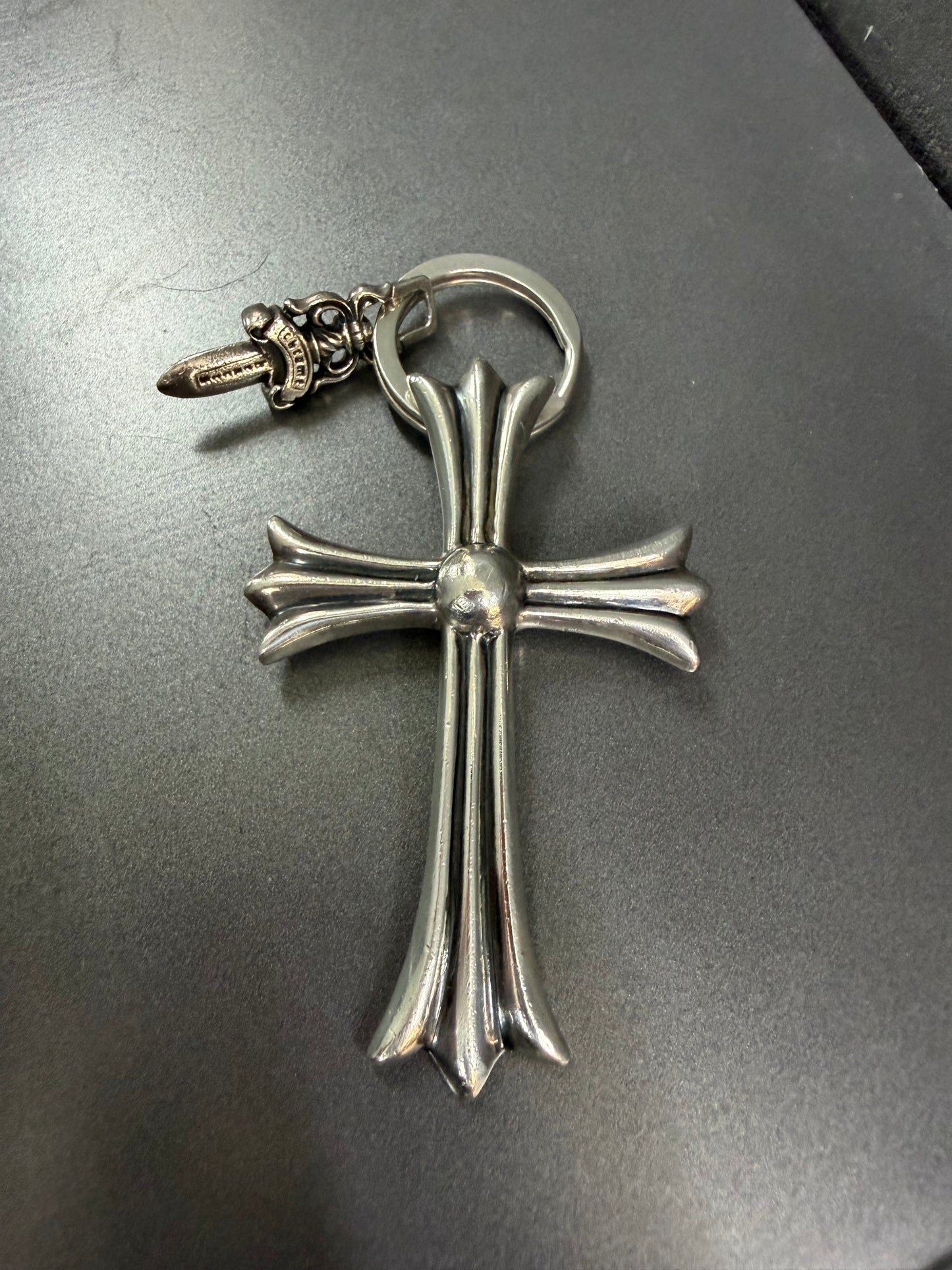 Chrome Hearts Large Cross & Dagger Keychain