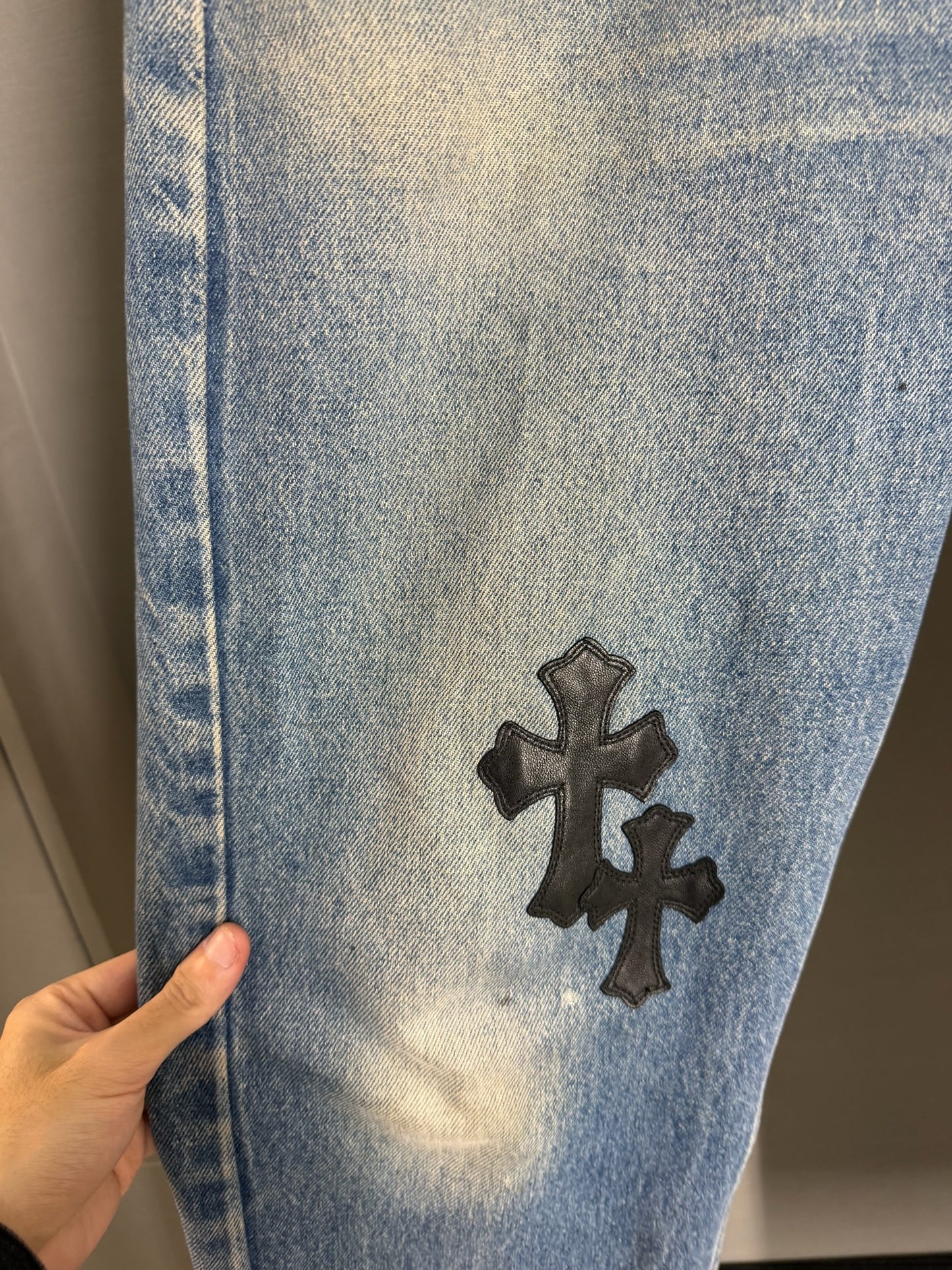 Chrome Hearts Levi’s 505 Cross Patch Jeans