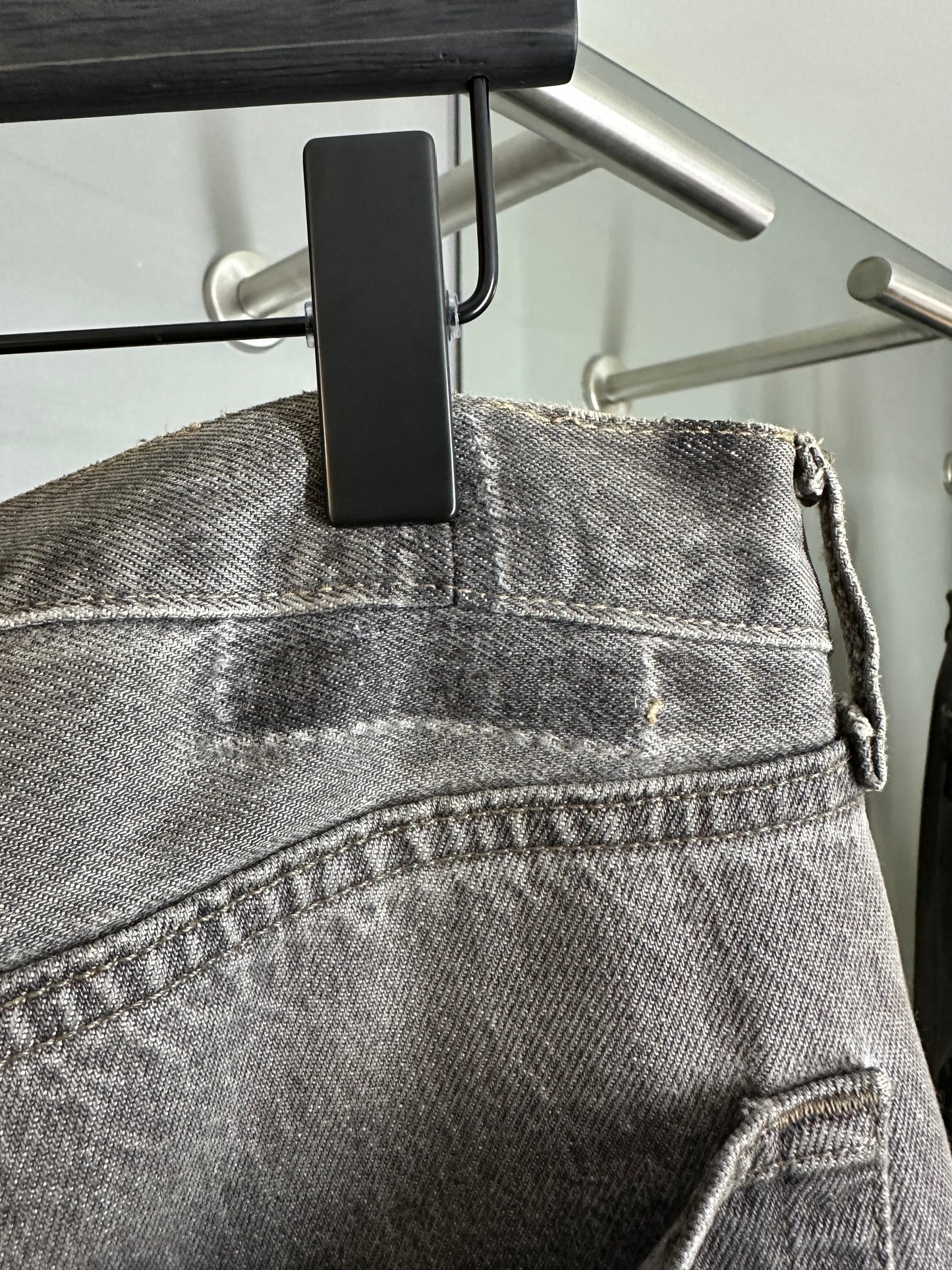 Chrome Hearts Leather Patched 501 Levis Jeans