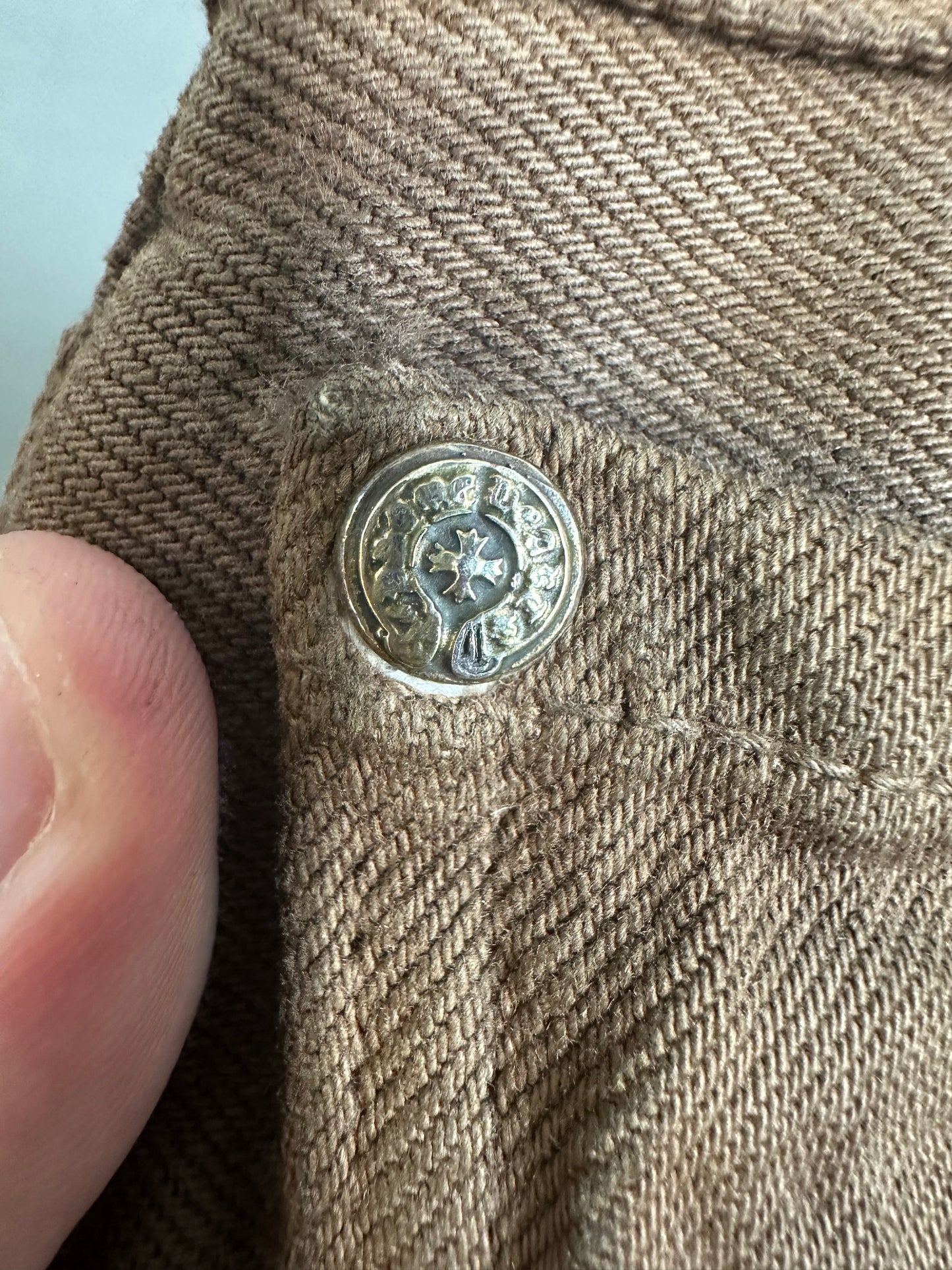 Chrome Hearts Leather Cross Patched Levis 501 Jeans (1 of 1)