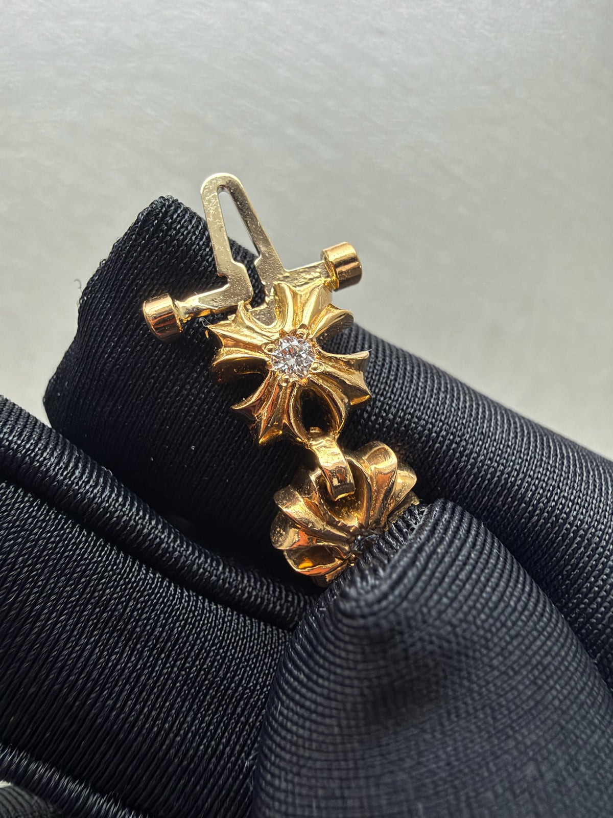 Chrome Hearts 22K Tiny Plus Bracelet with Diamonds