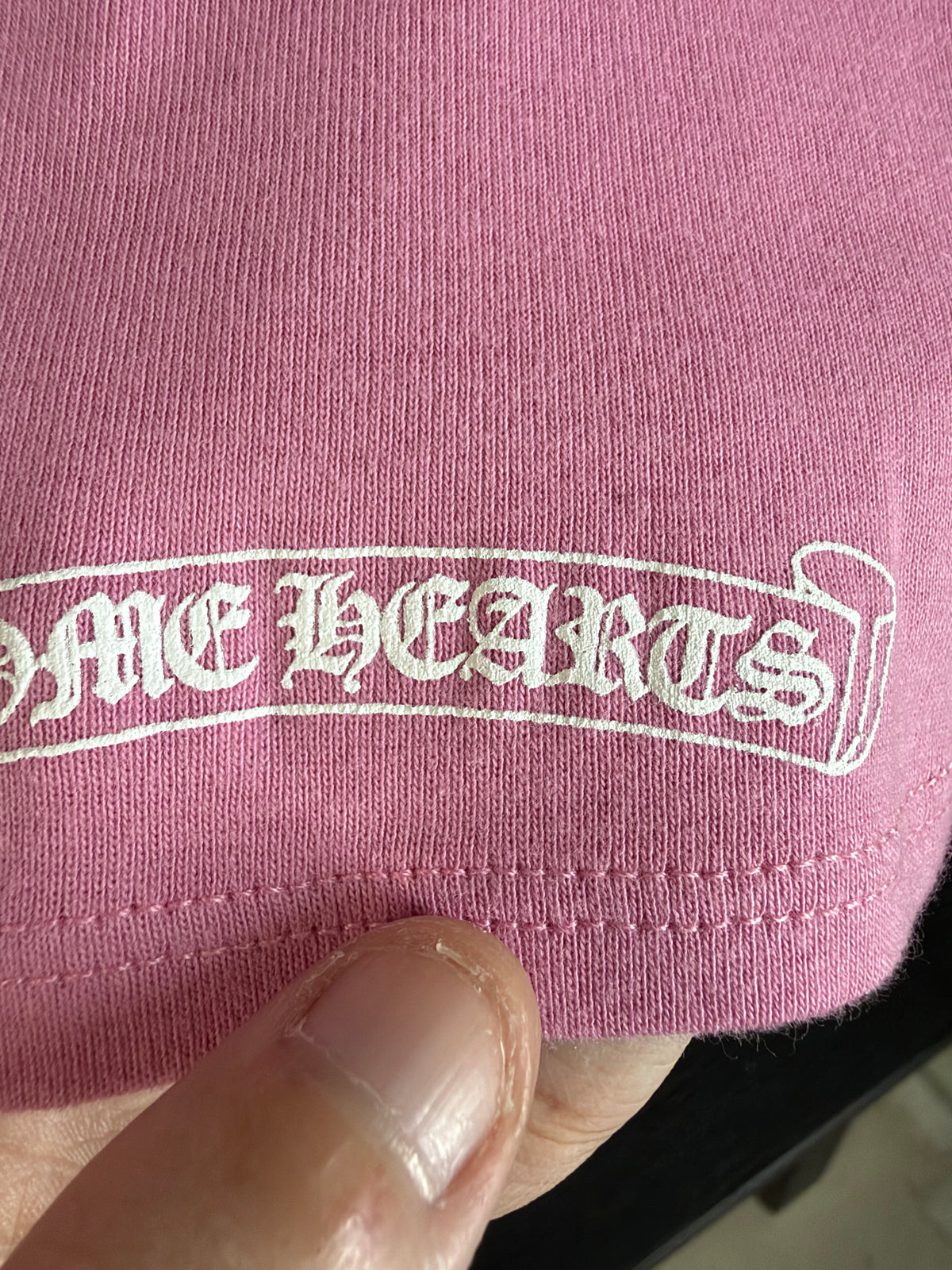 Chrome Hearts Pink Vine Heart Baby Tee