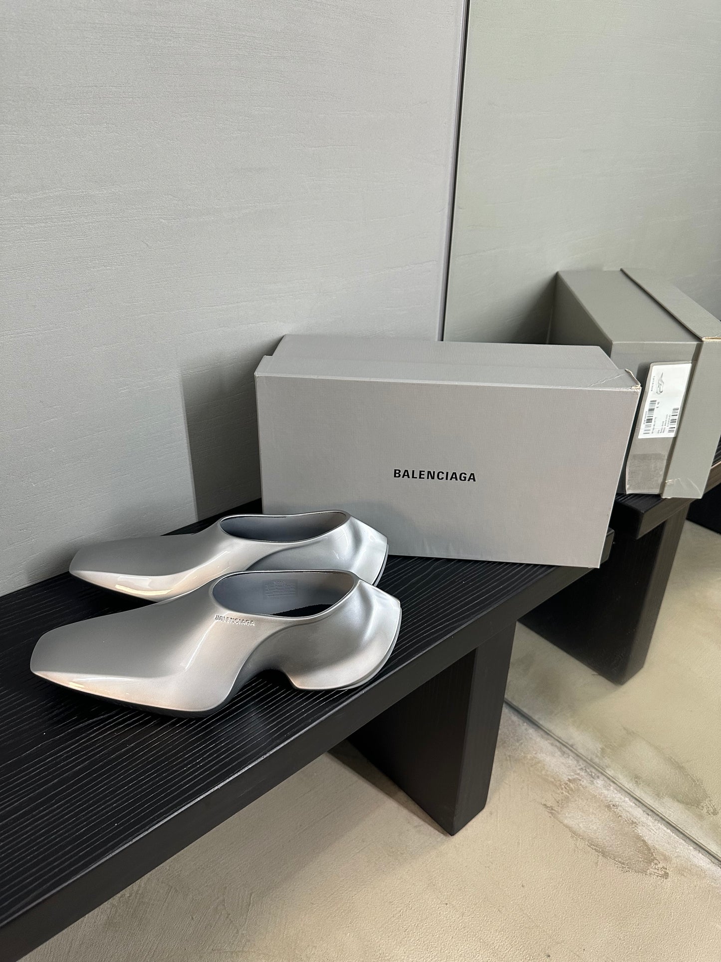 Balenciaga Silver Metallic Space Shoes