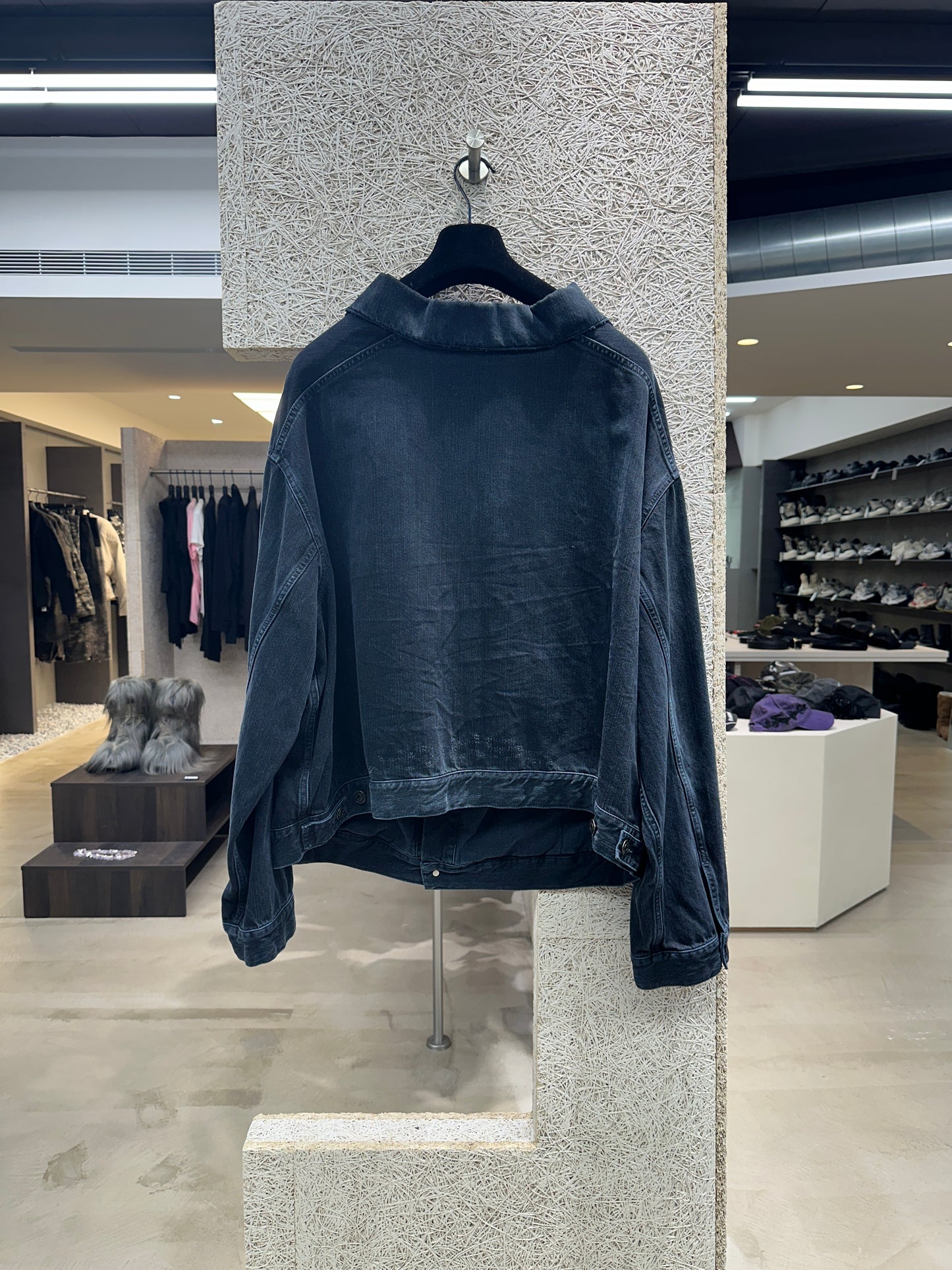 Balenciaga Off-shoulder Denim Jacket