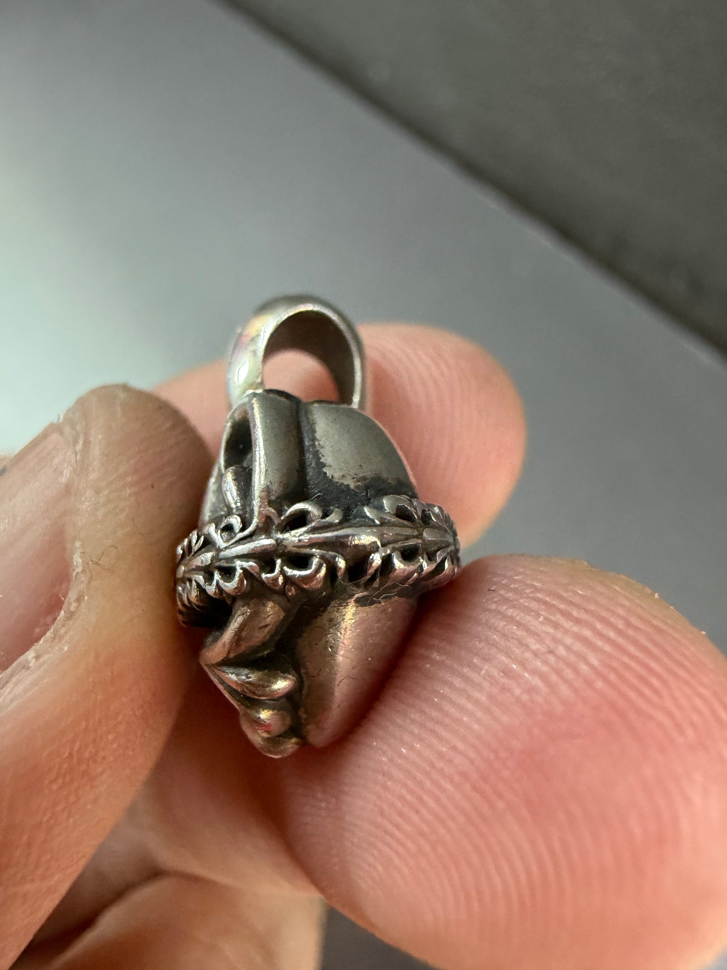 Chrome Hearts Orbit Heart Charm Pendant