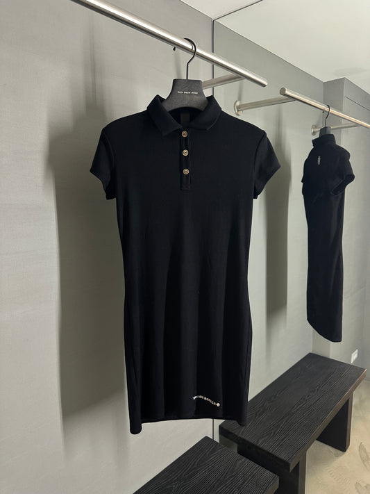 Chrome Hearts Dagger Embroidered Polo Mini Dress