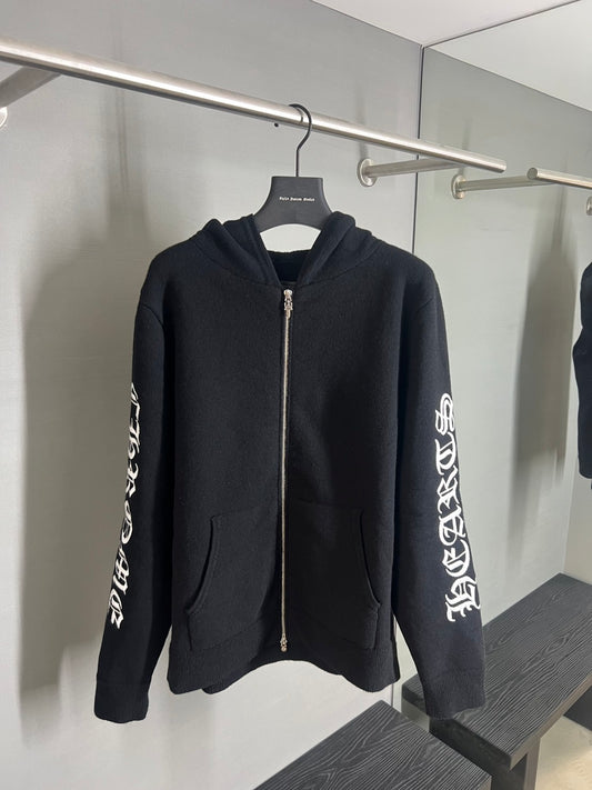 Chrome Hearts Cashmere Embroidered Zip-up