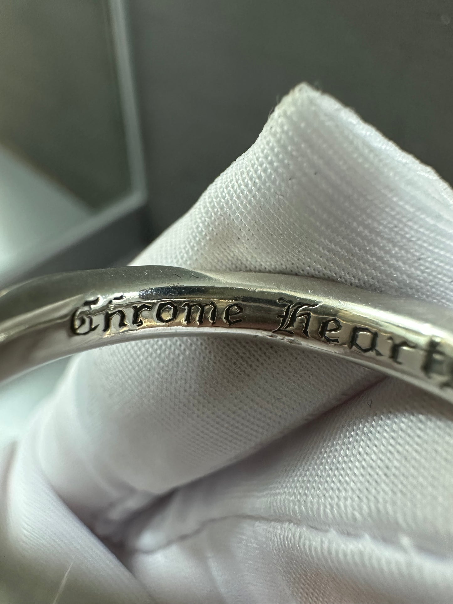 Chrome Hearts SCRL Scroll Band Ring