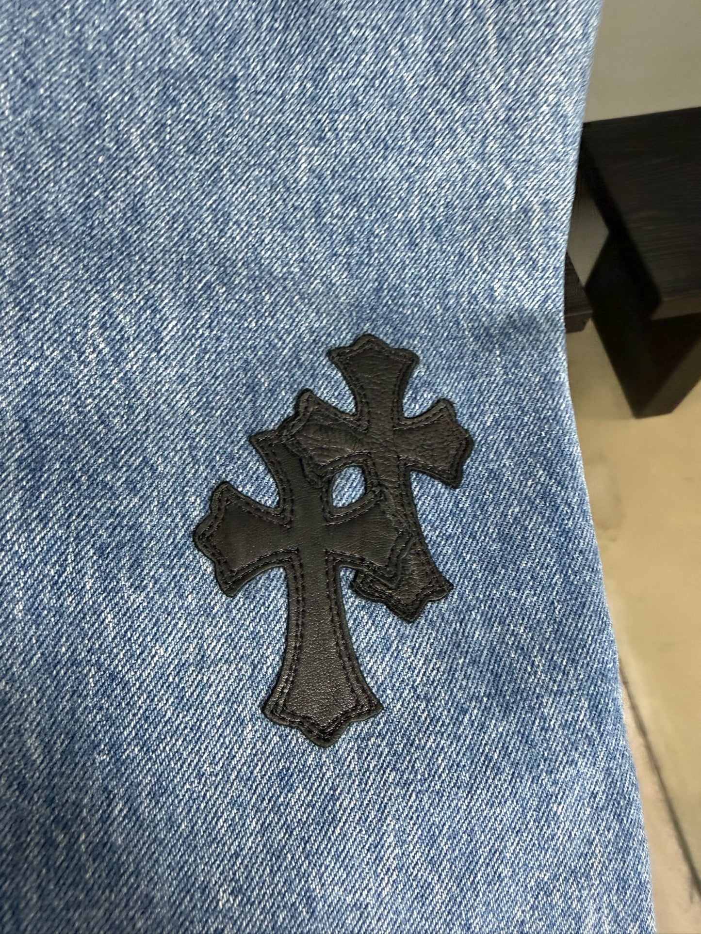 Chrome Hearts Levi’s 505 Cross Patch Jeans