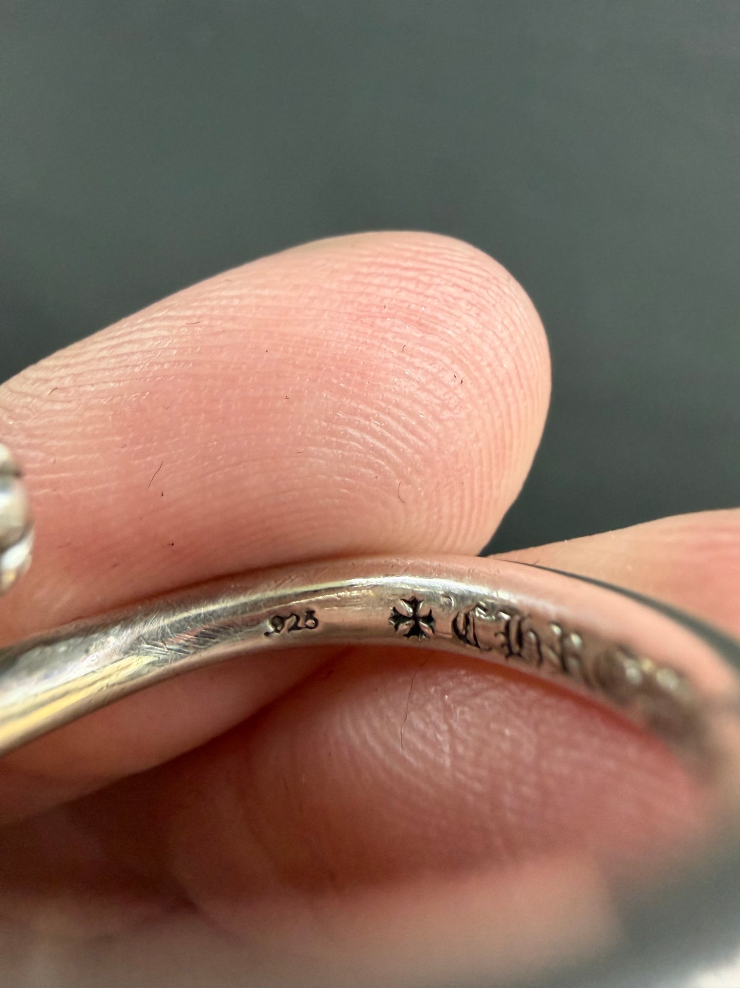 Chrome Hearts Nail Ring with Diamonds