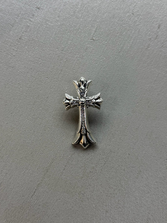 Chrome Hearts Double Cross DBL Pendant with Diamonds