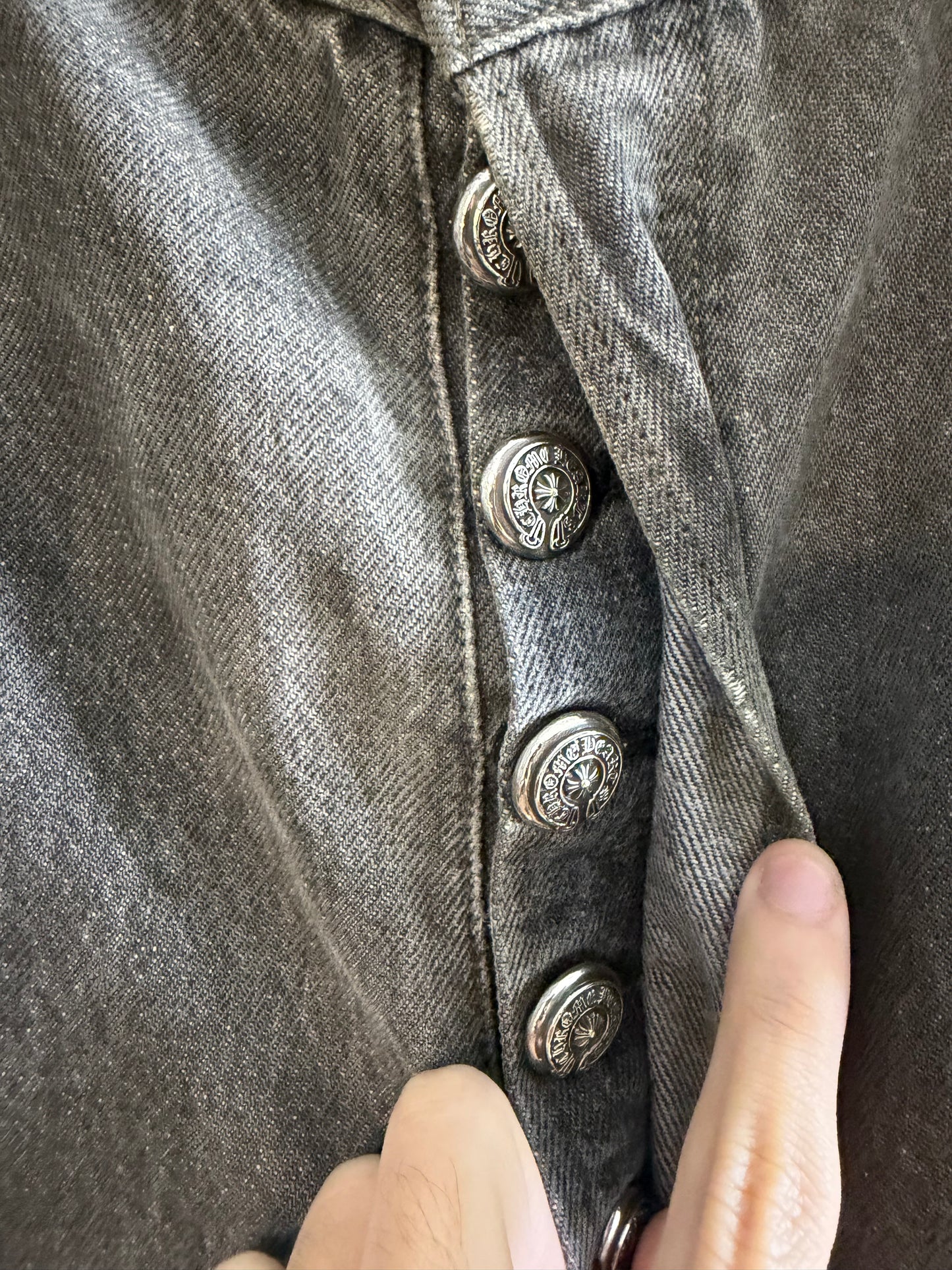 Chrome Hearts Leather Cross Patch 501 Jeans