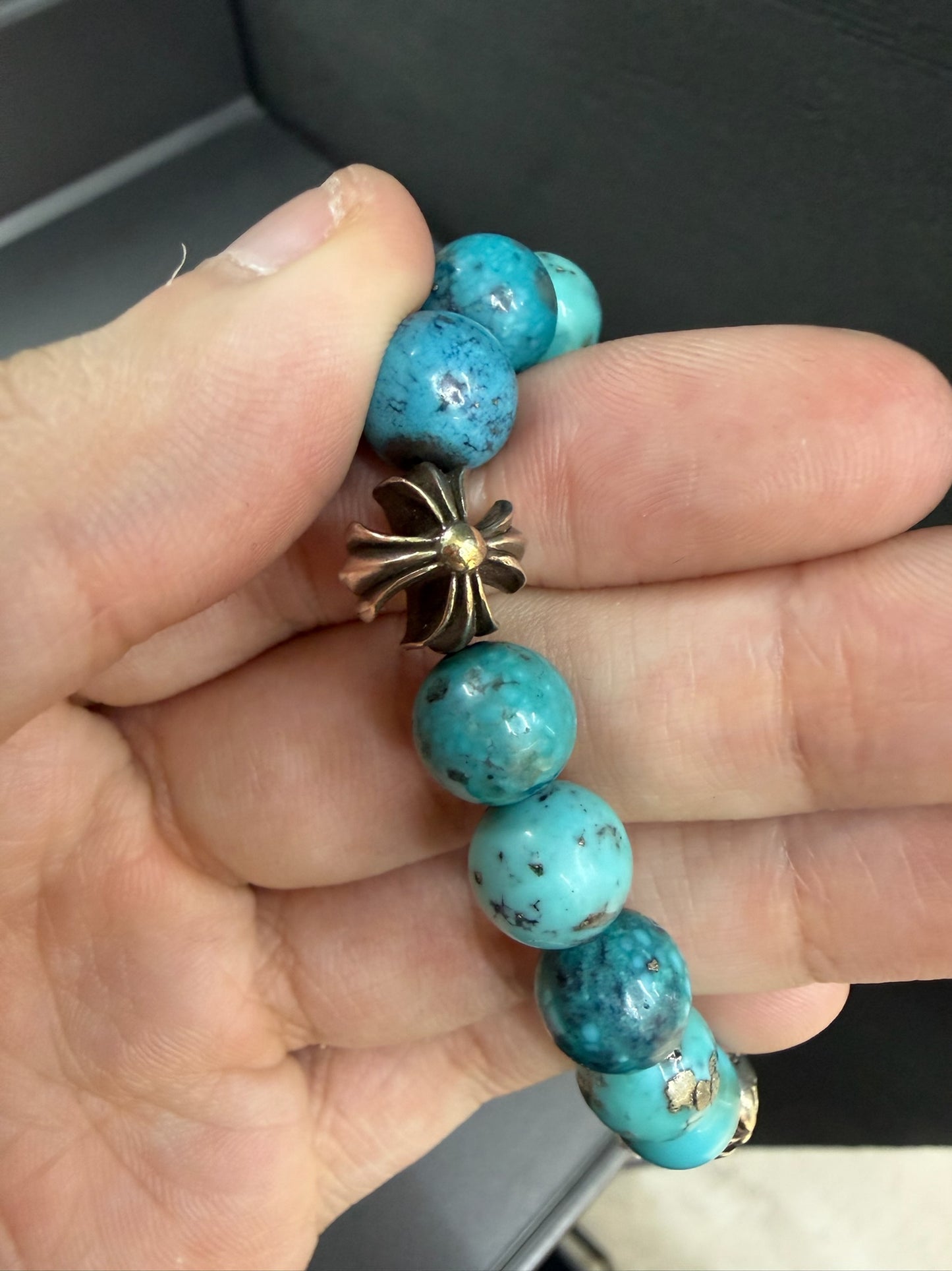 Chrome Hearts Turquoise Bead Bracelet