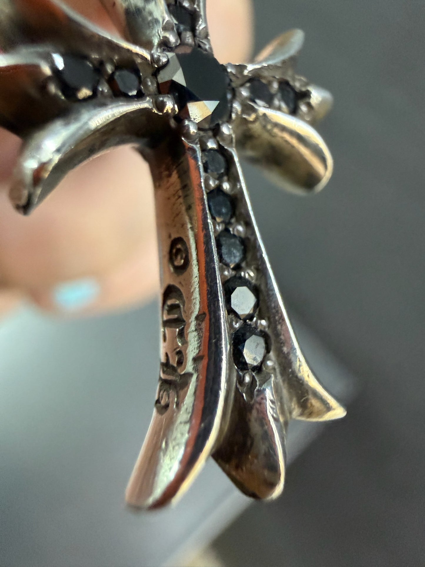 Chrome Hearts Tiny Pendant with Black Diamonds