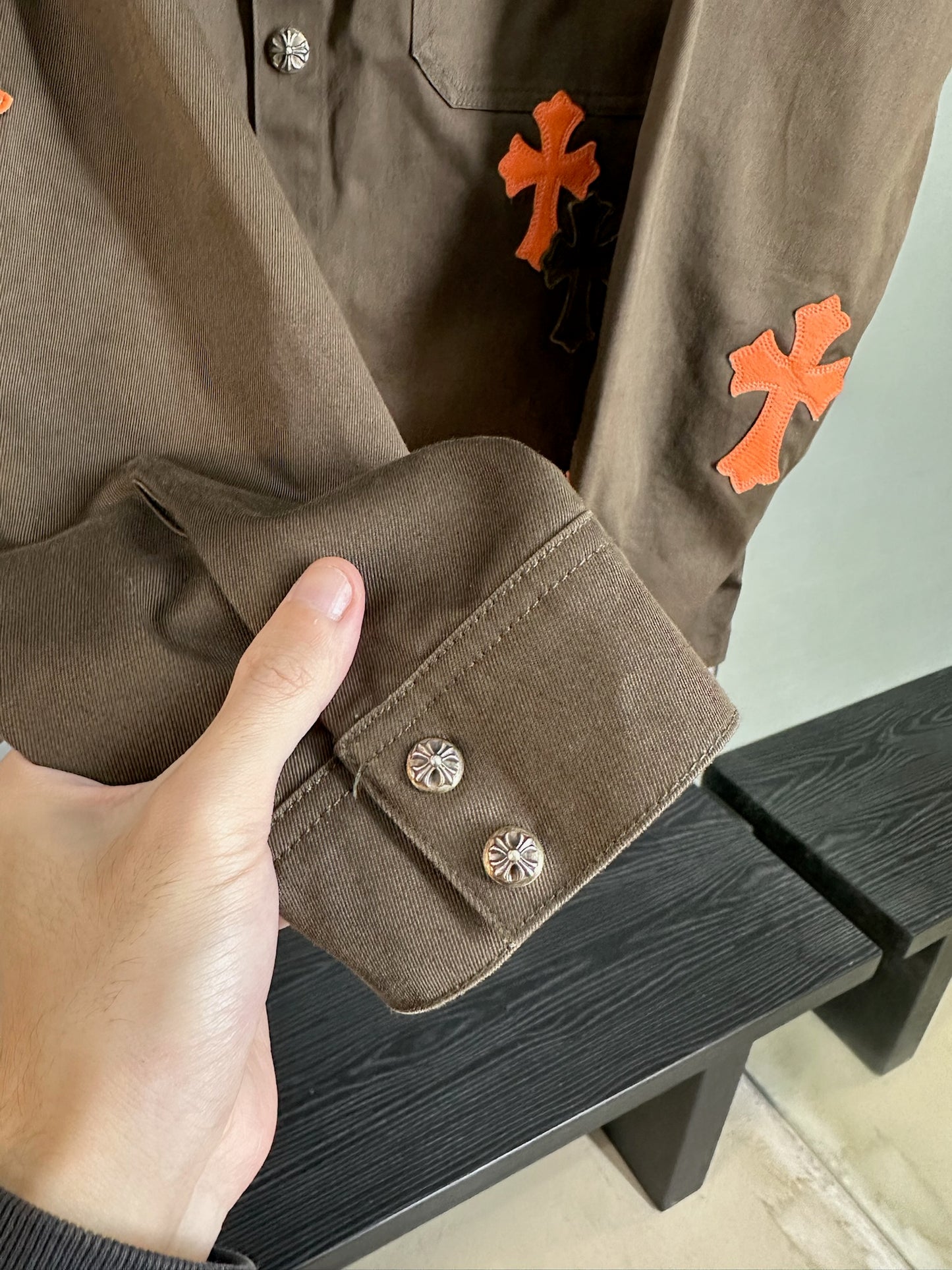 Chrome Hearts Cross Patch Work Dog Jacket