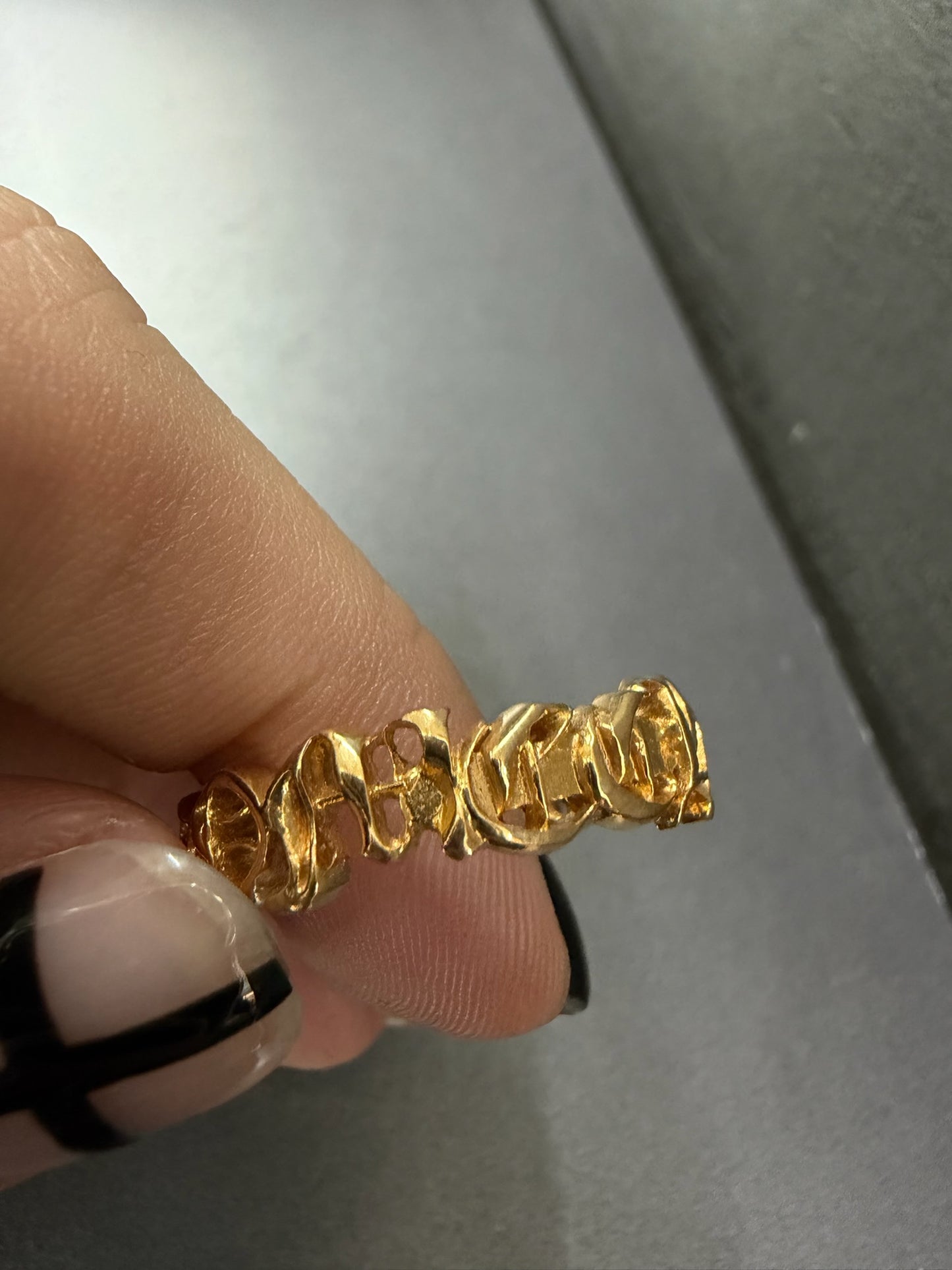 Chrome Hearts 22K Script Band Ring