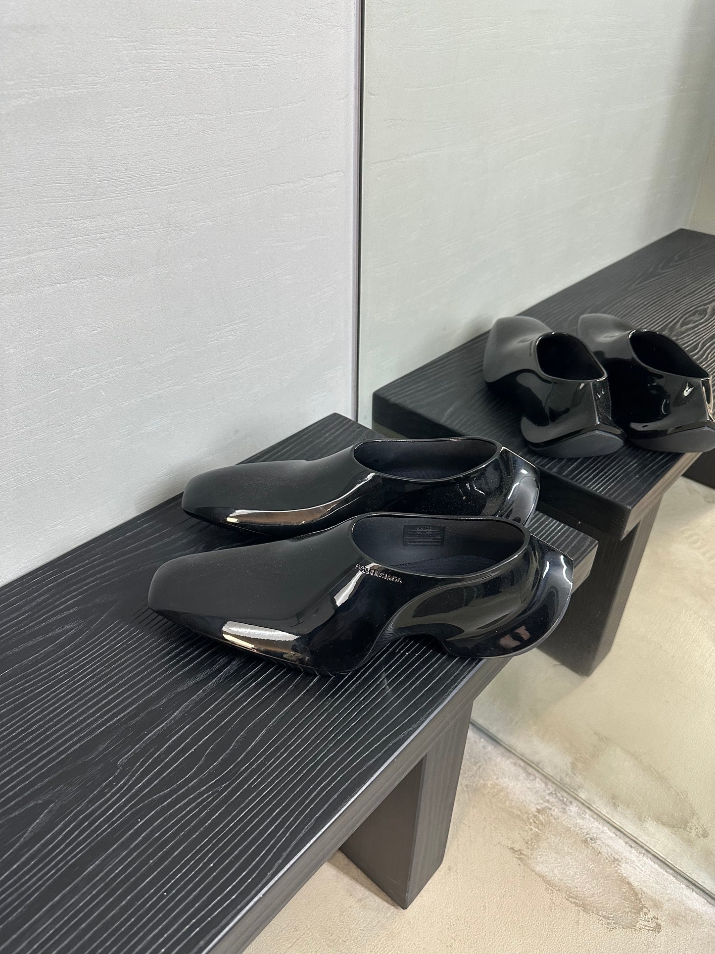 Balenciaga Black Shiny Space Shoes
