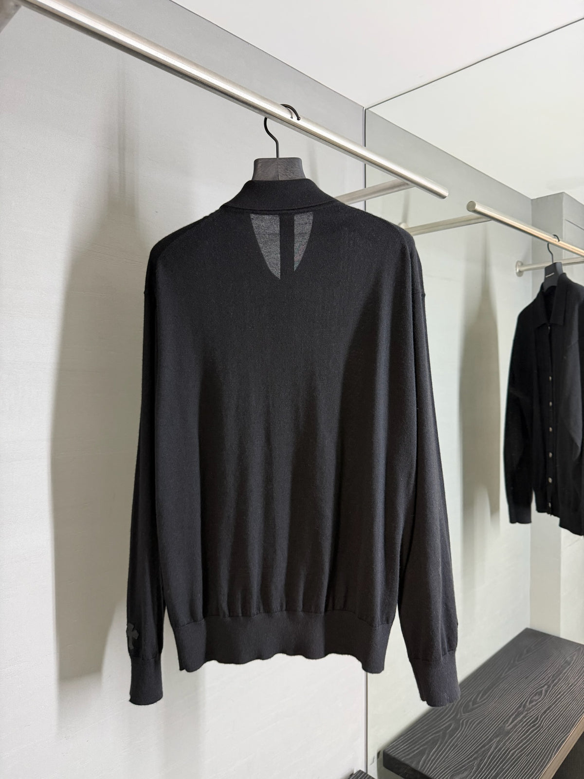 Chrome Hearts Silk Cashmere Cross Patch Switchblade Cardigan