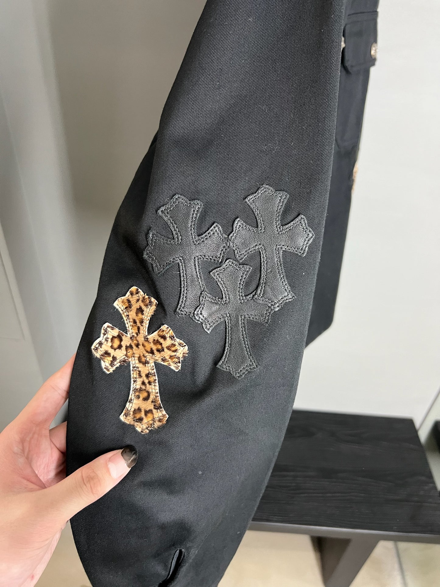 Chrome Hearts patch work dog jacket