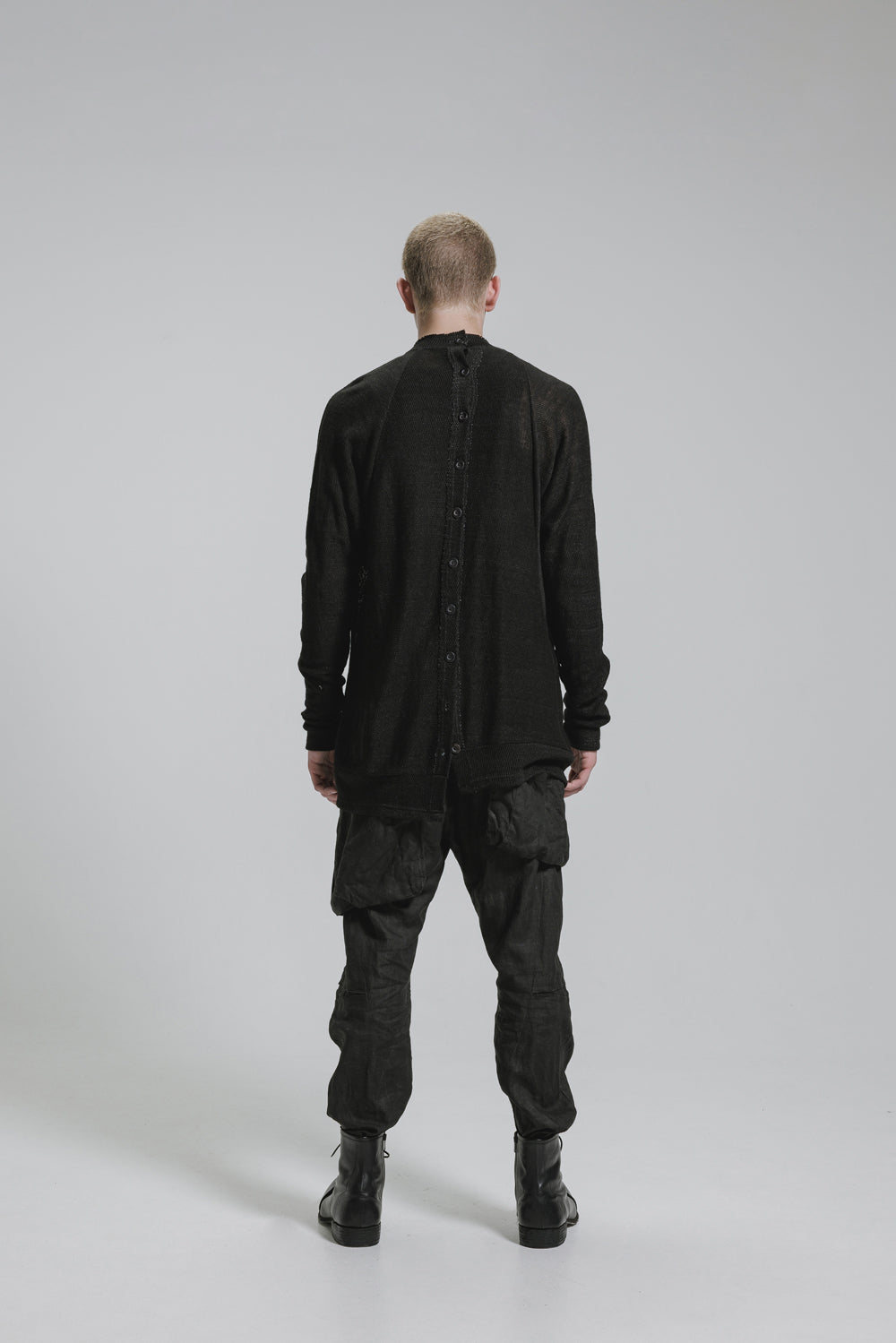 NUDE:MM Linen Rope-dyed 7GG Jersey Cardigan