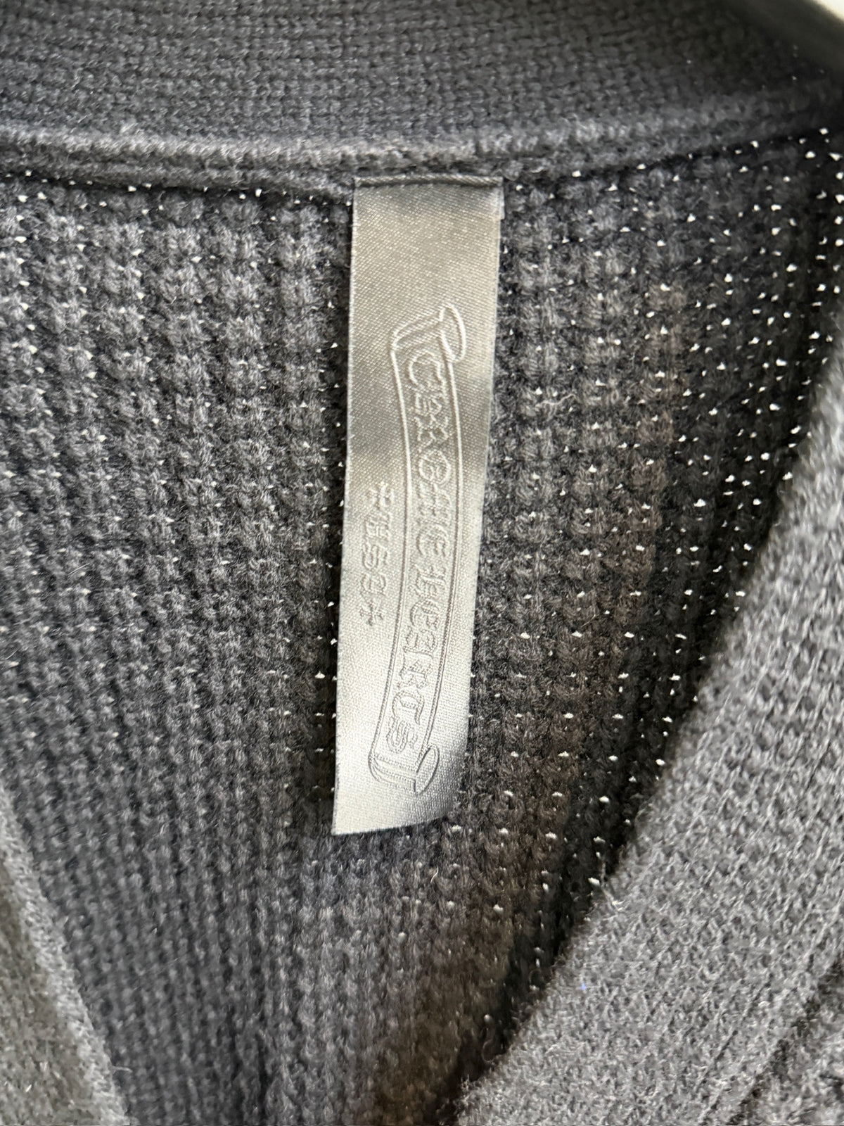 Chrome Hearts Cross Patch Waffle Cashmere Cardigan