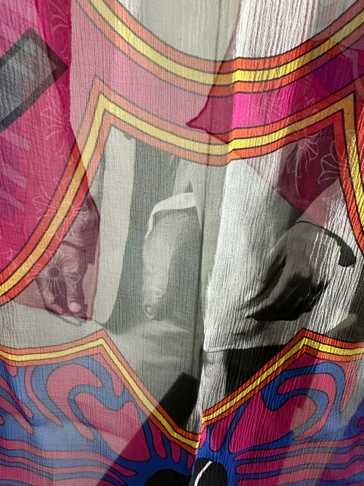 Chrome Hearts Robert Mapplethorpe Print Silk Scarf with Receipt