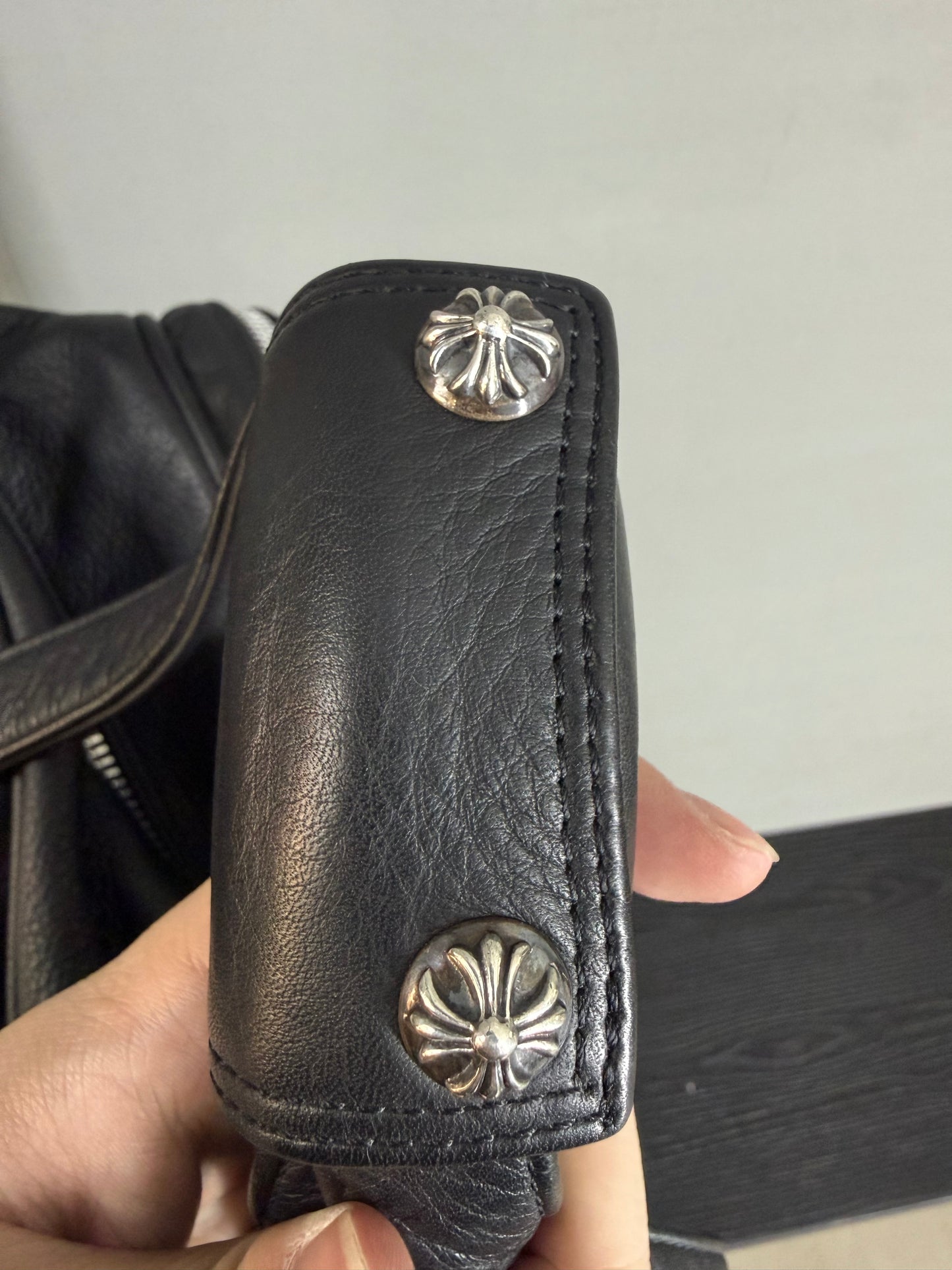 CHROME HEARTS Plain Mother's Bag Pouch Shoulder Boston