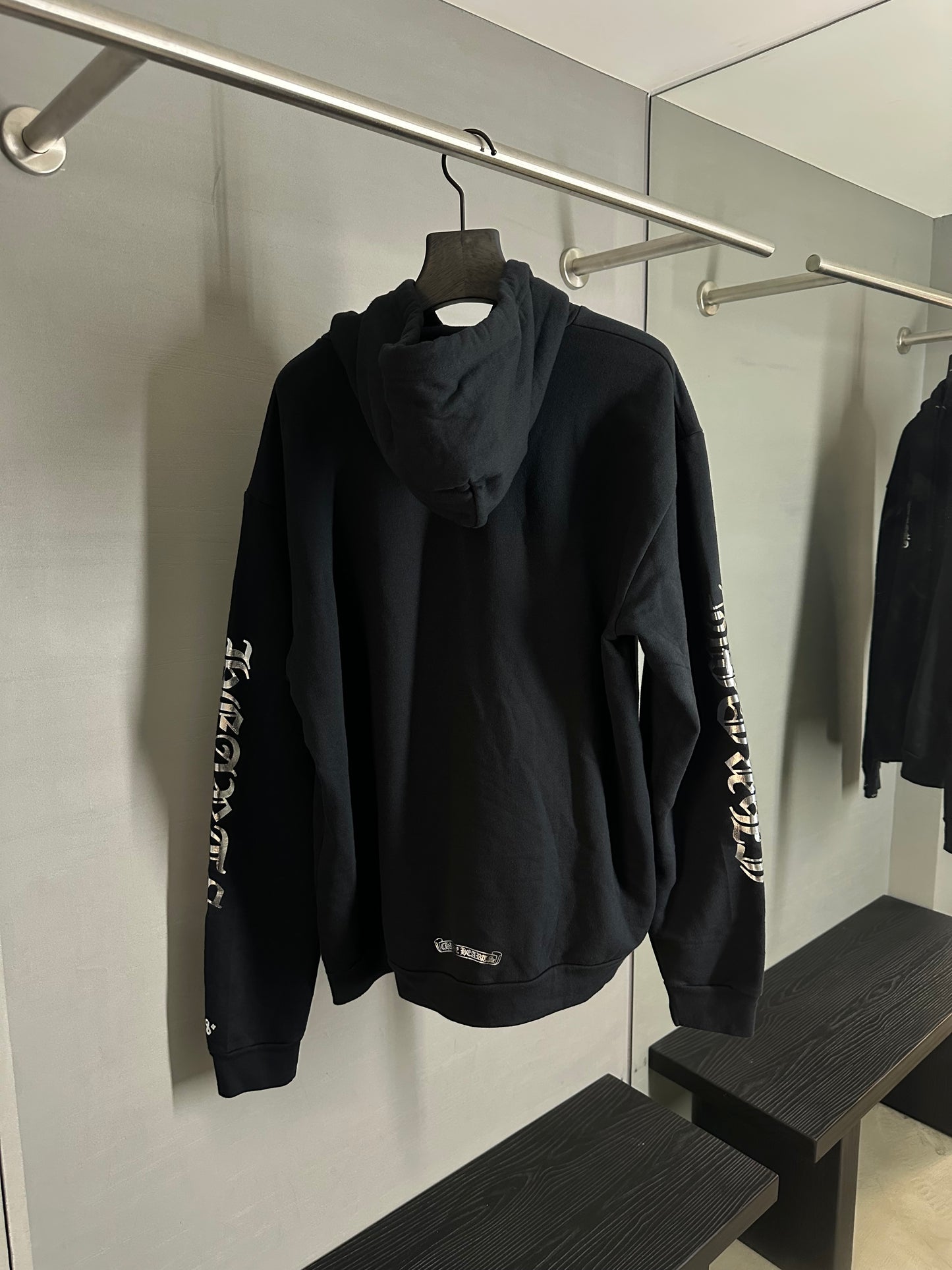 Chrome Hearts Silver Script Logo Hoodie