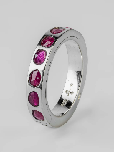Parts Of Four Sistema Ring (Mega Pavé, Ruby Slices, 4mm, PA+RUB)