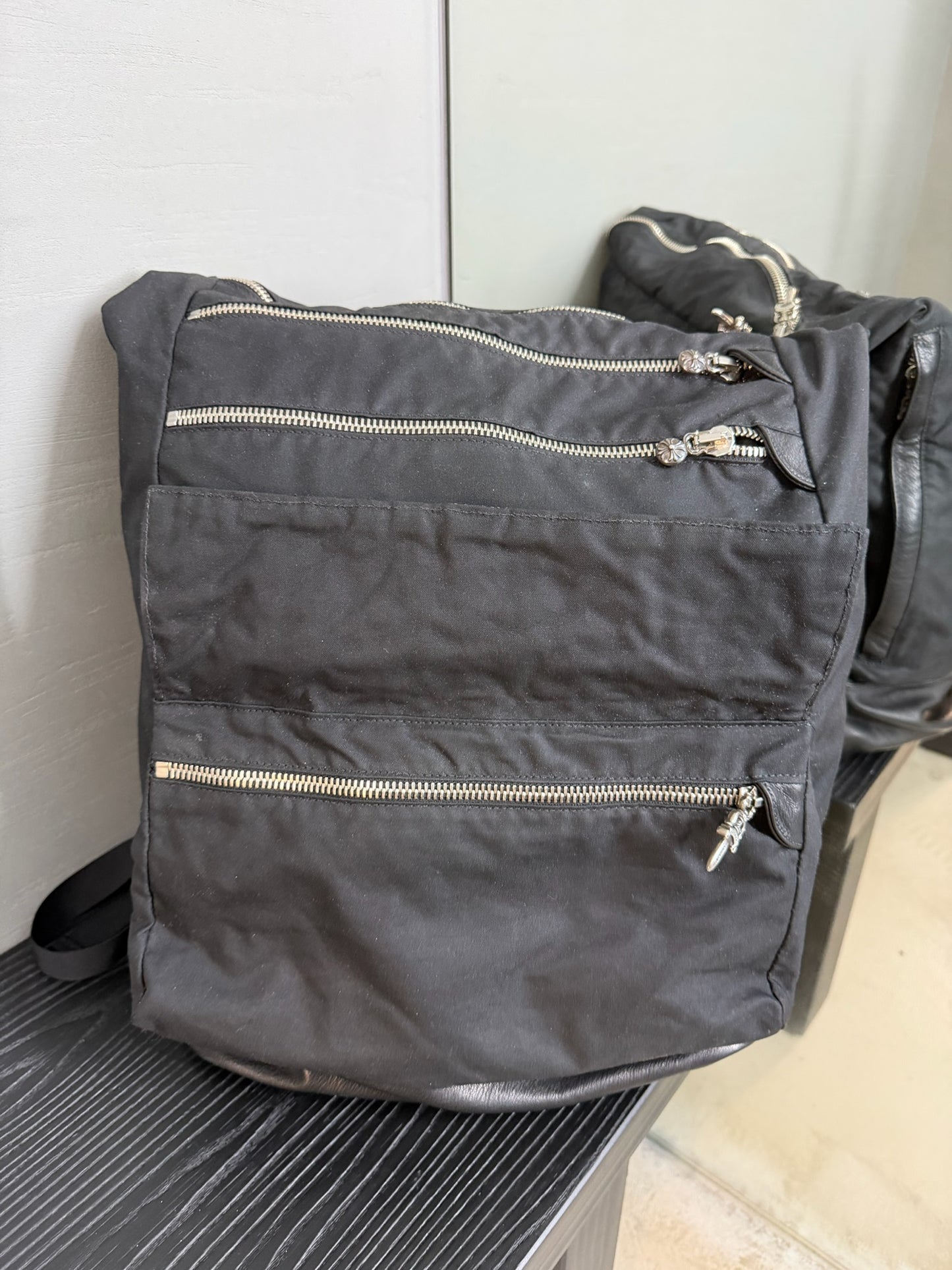 Chrome Hearts Cemetery Gunslinger Cross Patch Moto Backpack