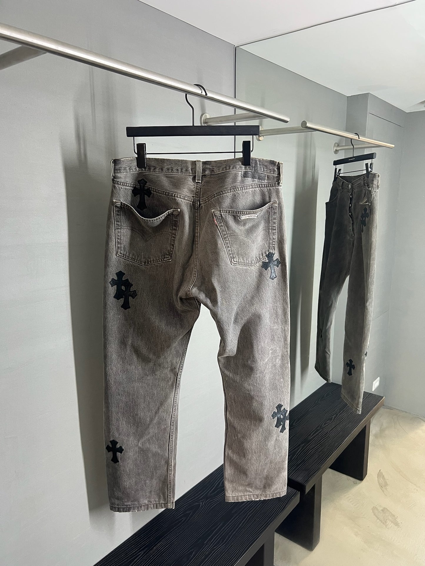 Chrome Hearts Levi’s 501 Cross Patch Jeans