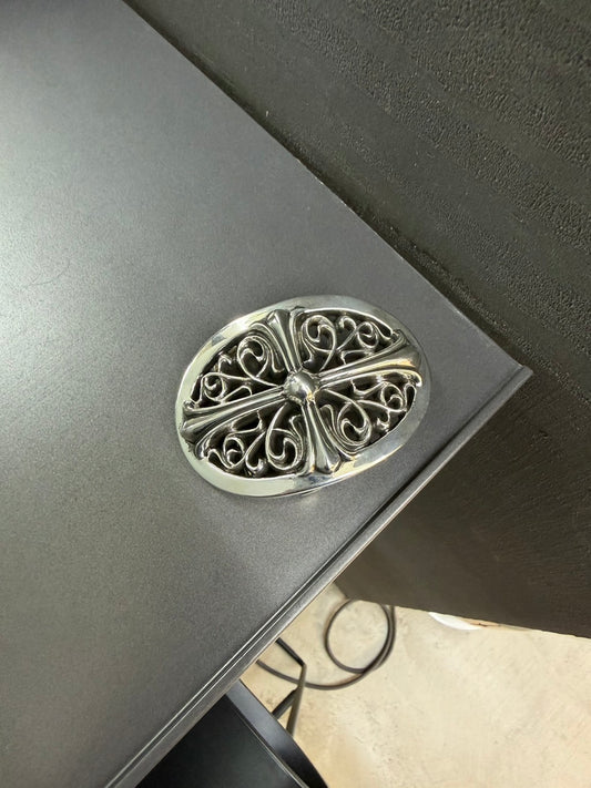 Chrome Hearts Keeper Oval Cross Belt Buckle