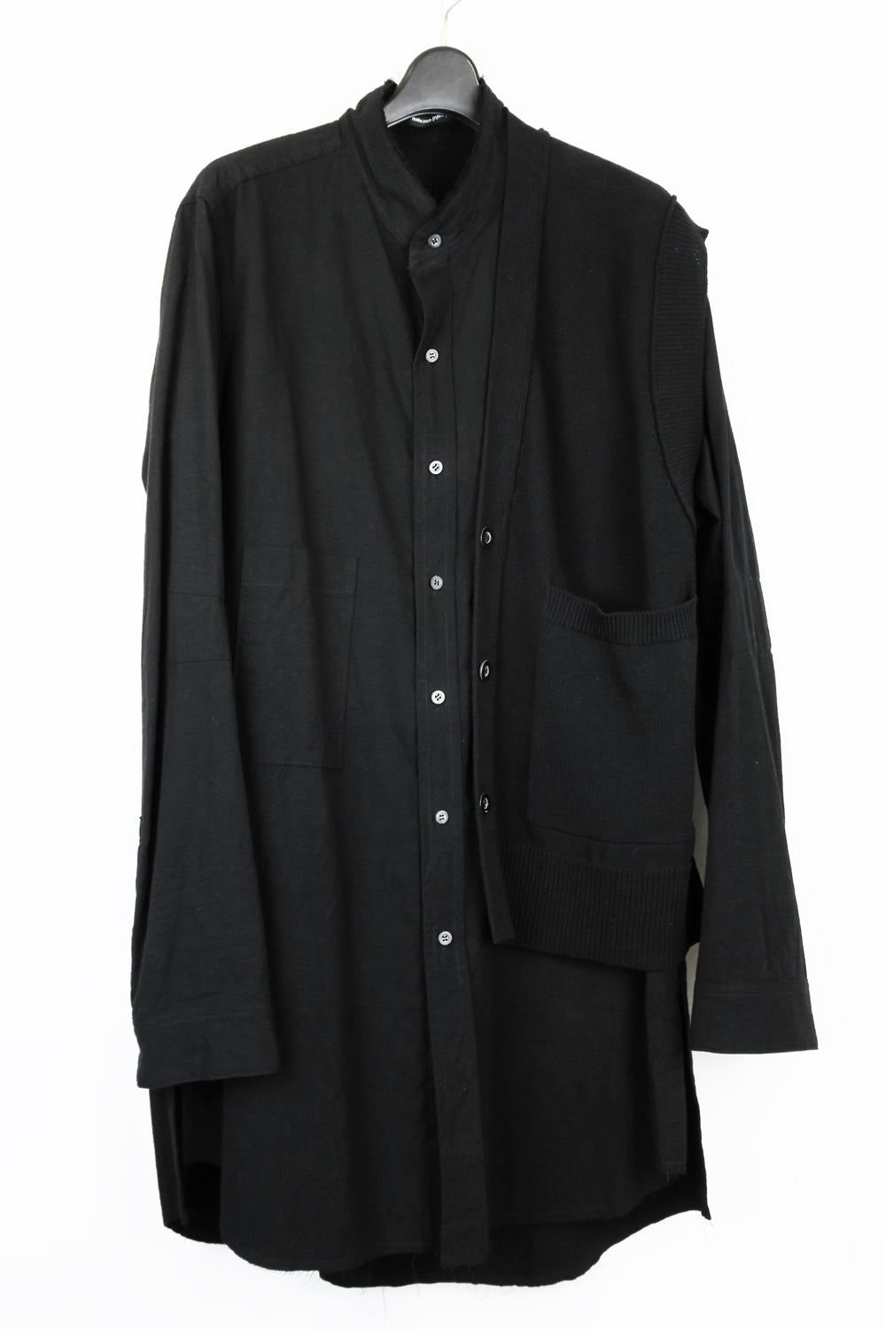 NUDE:MM 80/2 Broad Shirt With 7GG Kint Half Vest