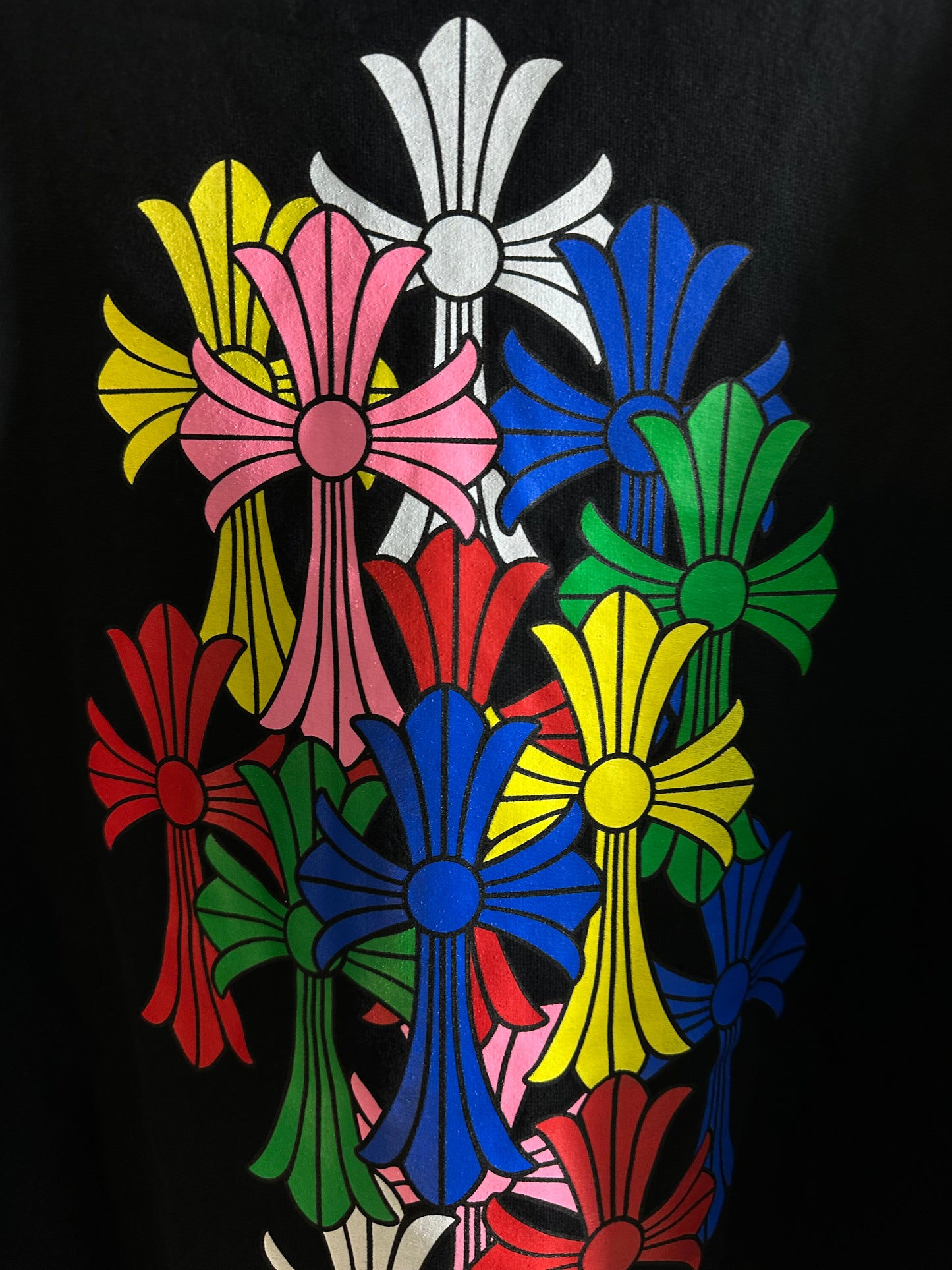 Chrome Hearts Multicolor Cemetery Cross Zip Up Hoodie