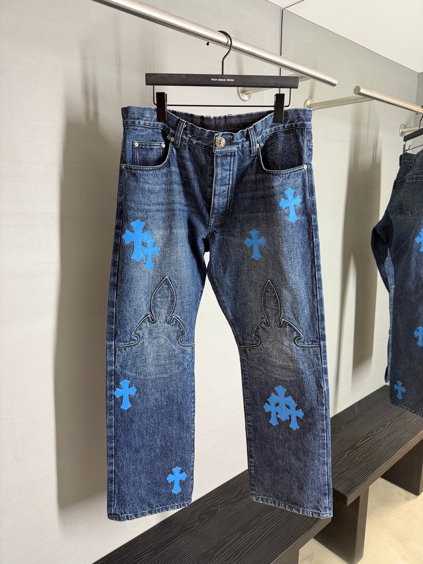 Chrome Hearts Cross Patch Fleur Jeans