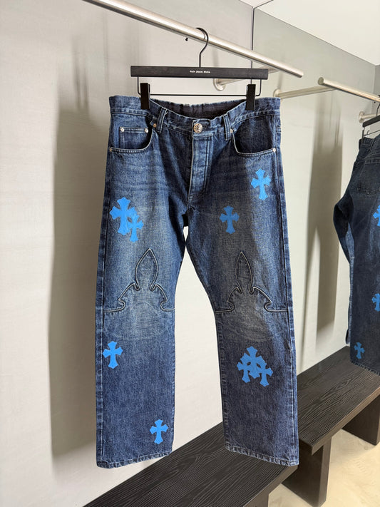 Chrome Hearts Cross Patch Fleur Jeans