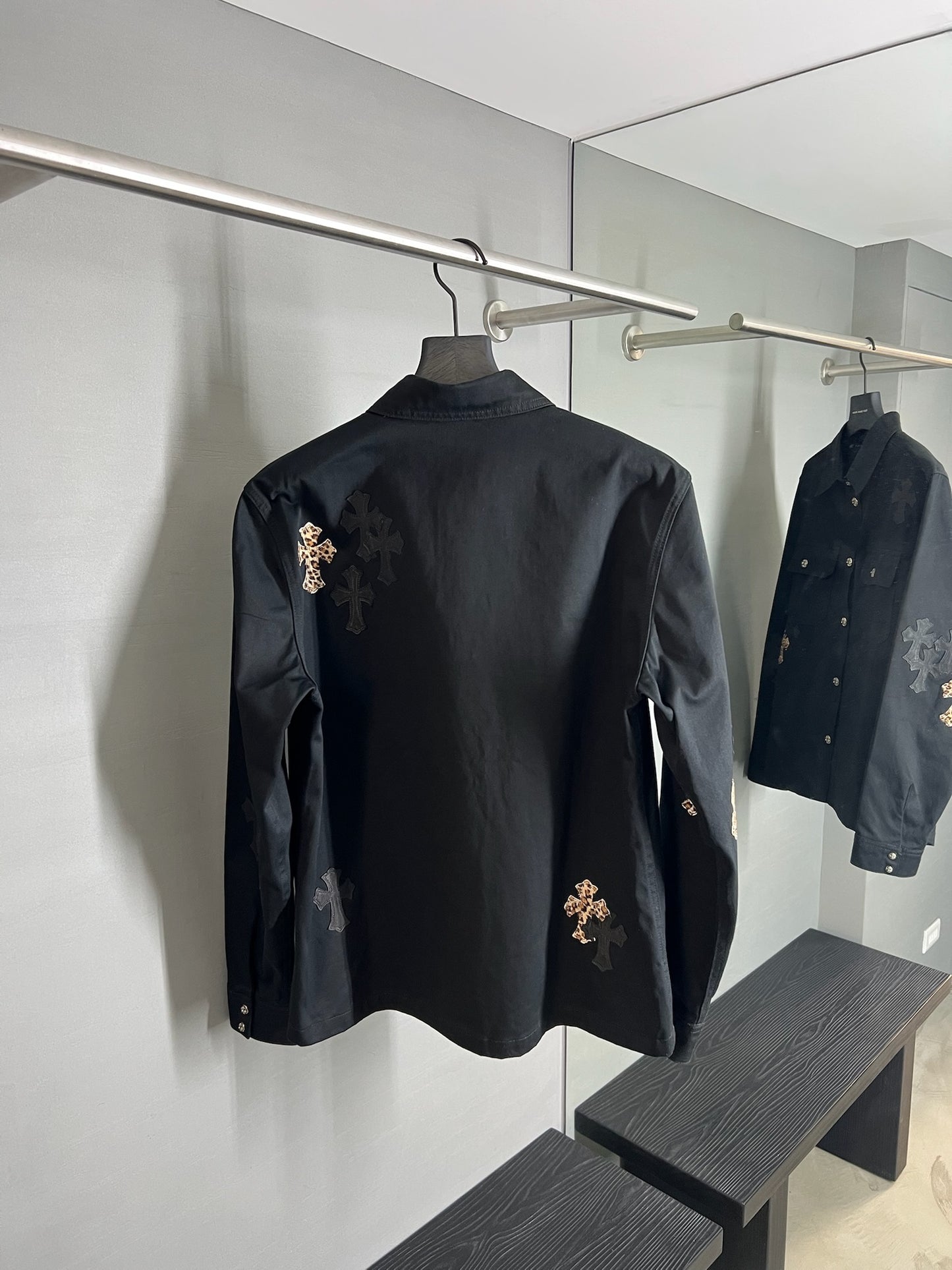 Chrome Hearts patch work dog jacket