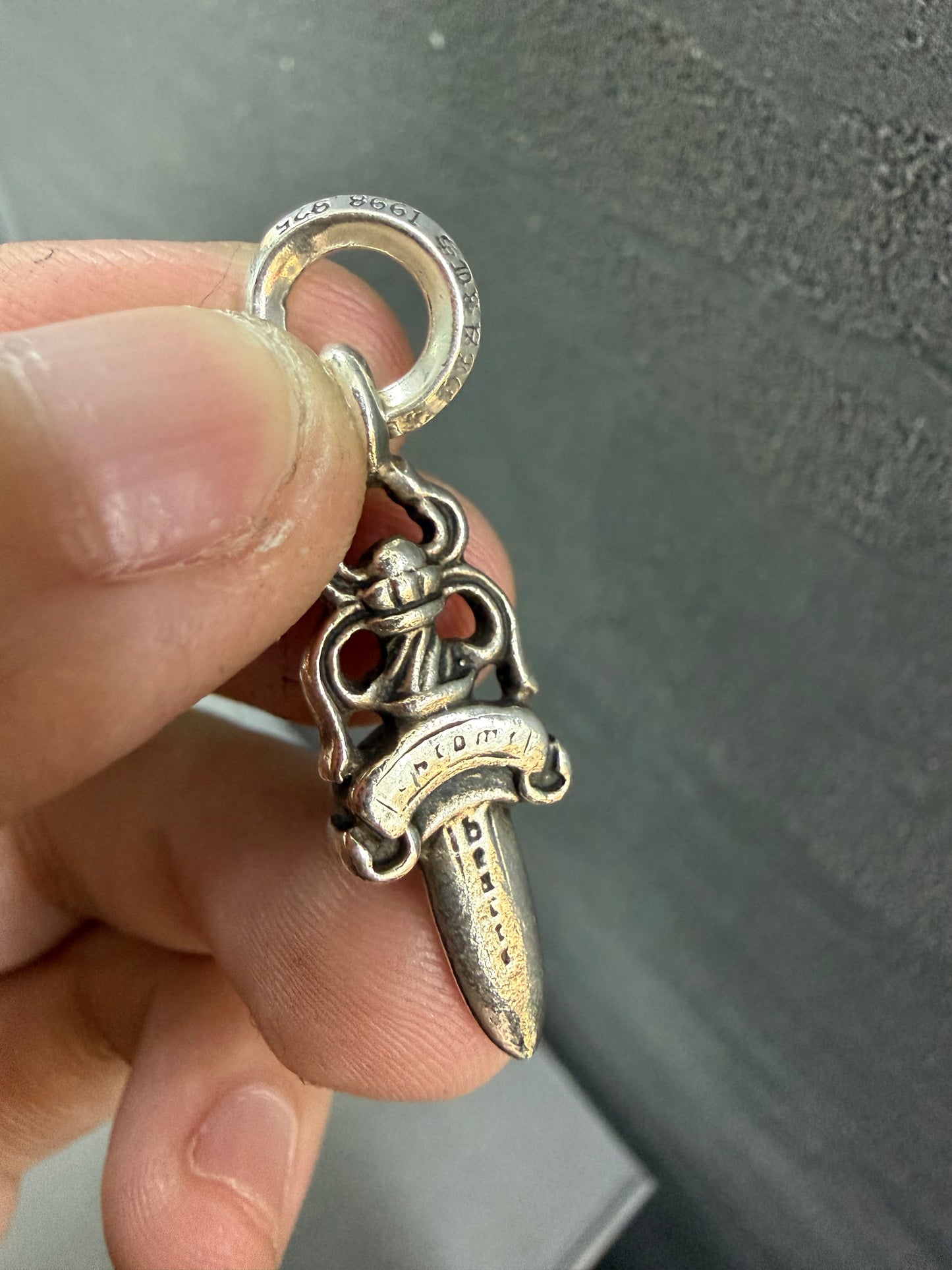 Chrome Hearts Sapphire Dagger Pendant