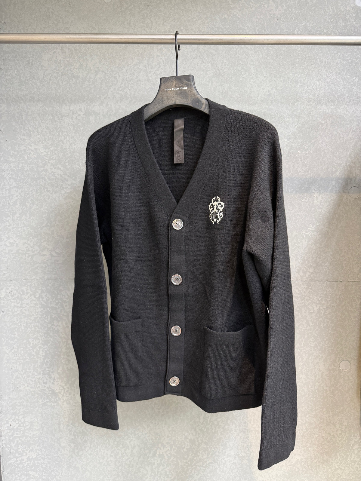 Chrome Hearts Vine Heart Embroidery Cashmere Cardigan