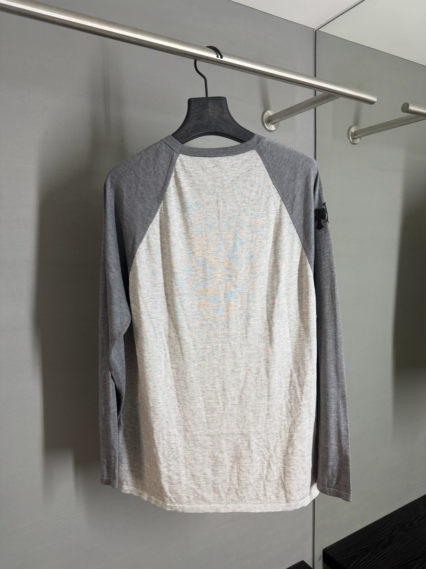 Chrome Hearts Silk Blend Cross Patch Raglan Long Sleeve