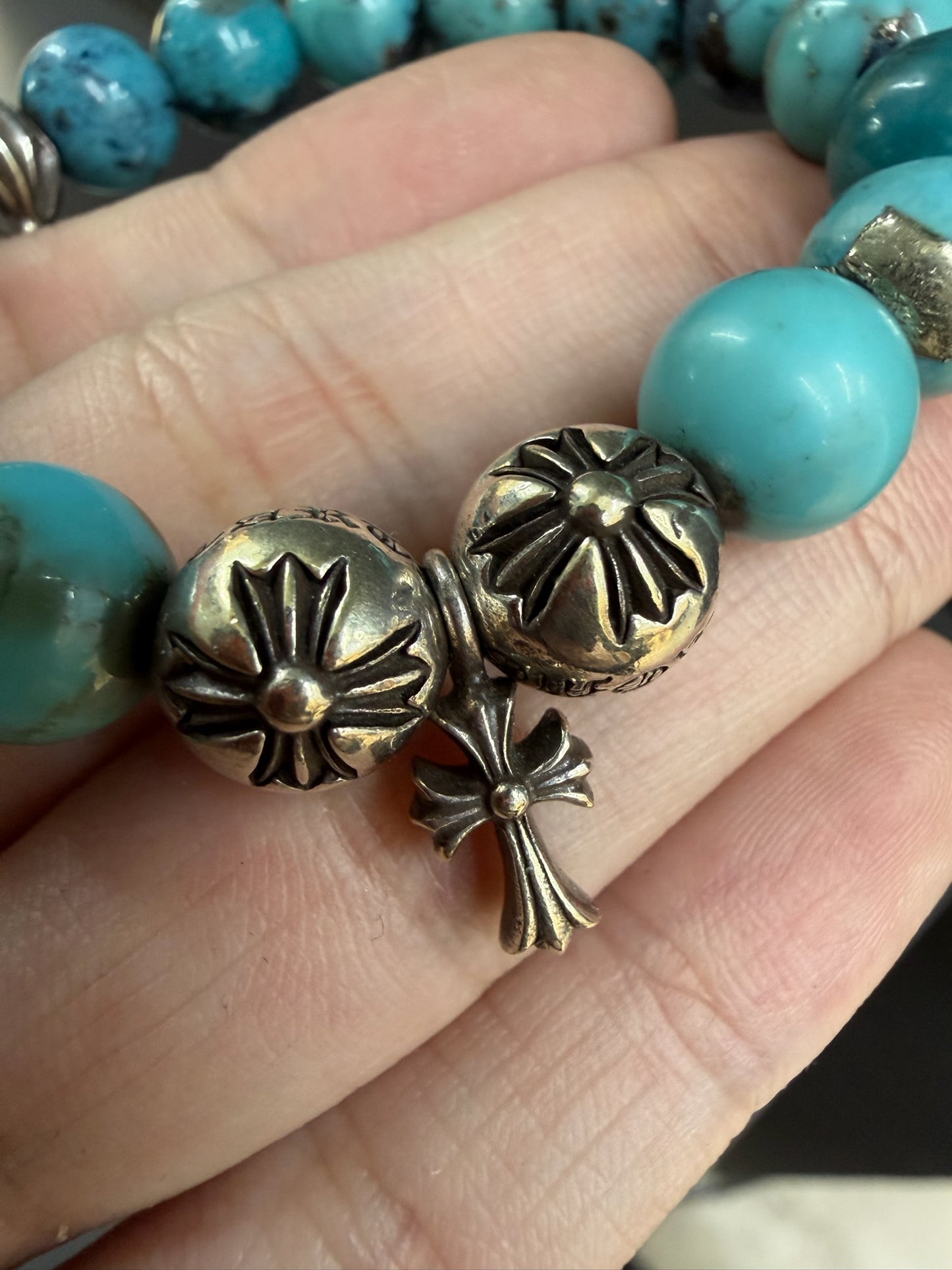 Chrome Hearts Turquoise Bead Bracelet