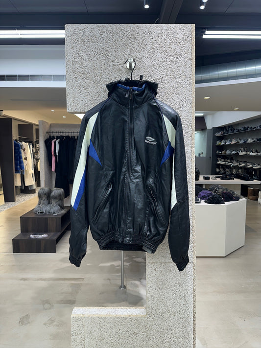 Balenciaga 3B Sports Icon Leather Track Jacket