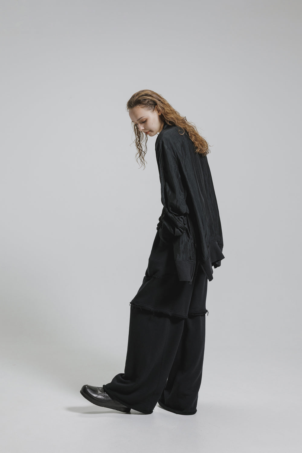 NUDE:MM 30/7 French Terry Wide Leg Sweat Pants (Detachable Hem Parts)