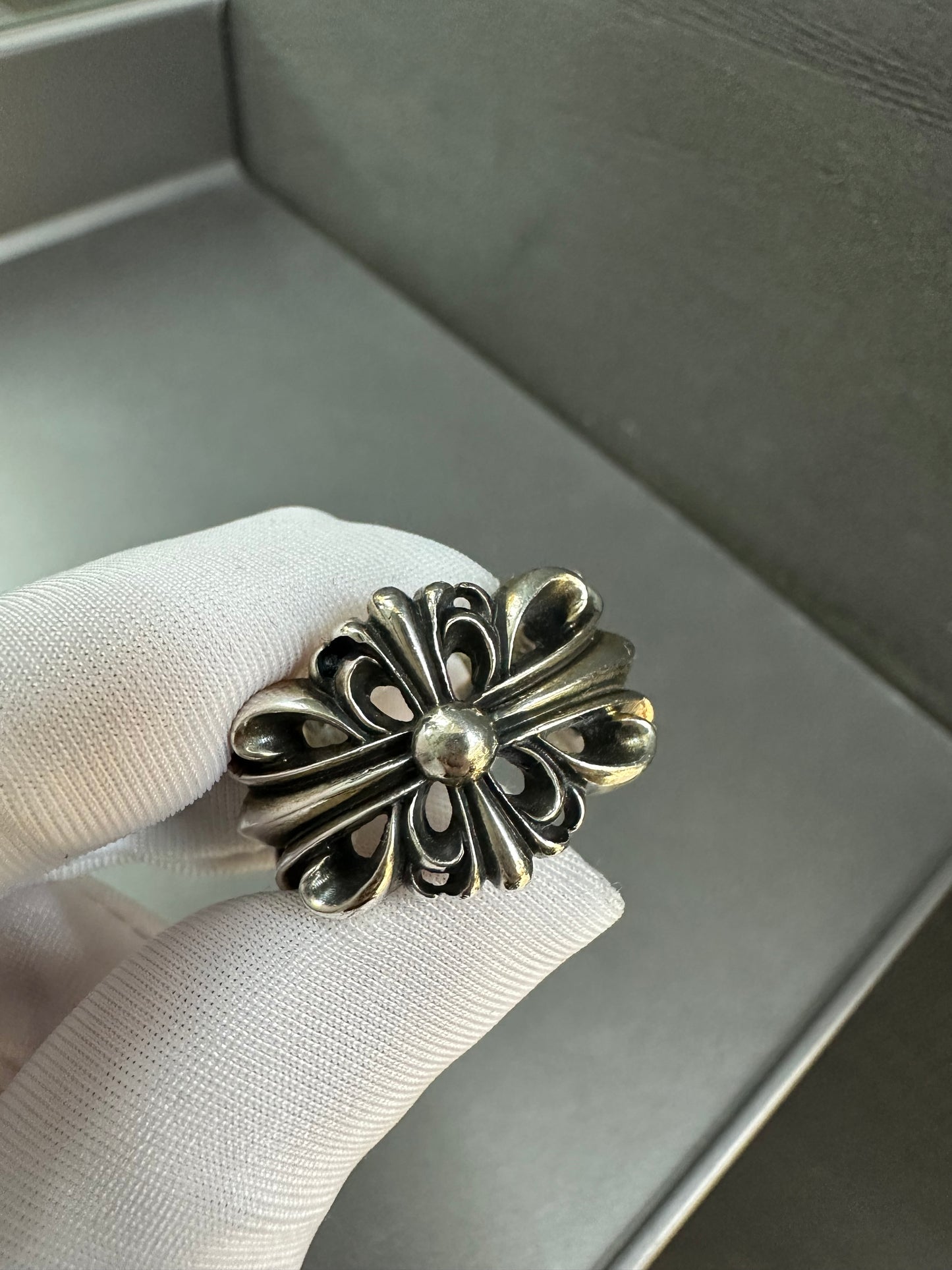 Chrome Hearts Double Floral Cross Ring