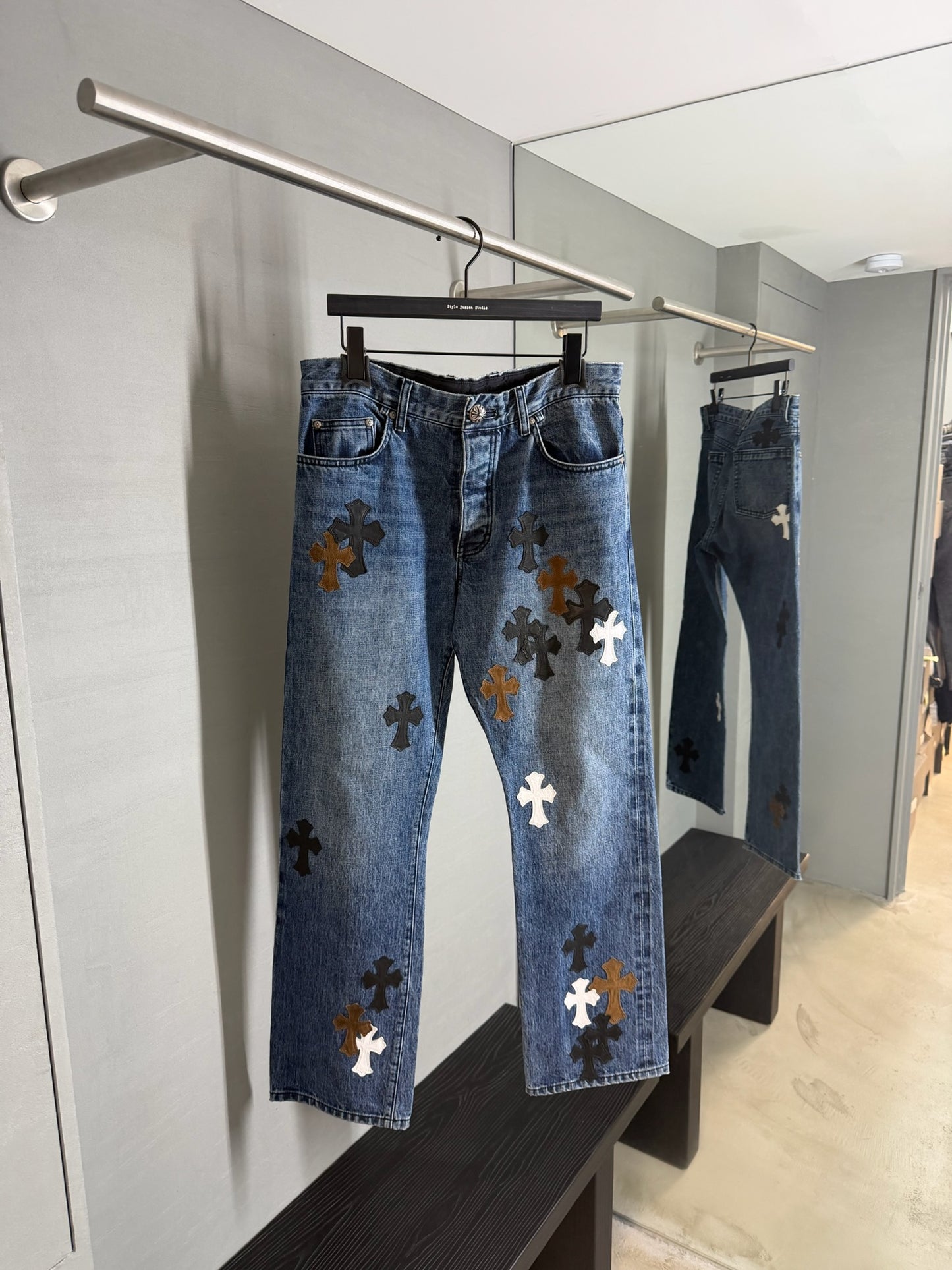 Chrome Hearts Turbo Diesel Cross Patch Jeans