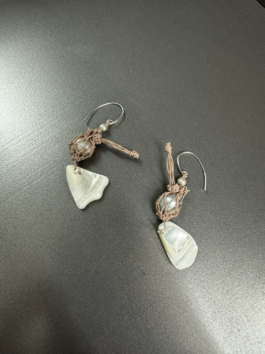 Peng Tai Net Earring Dusty Ash