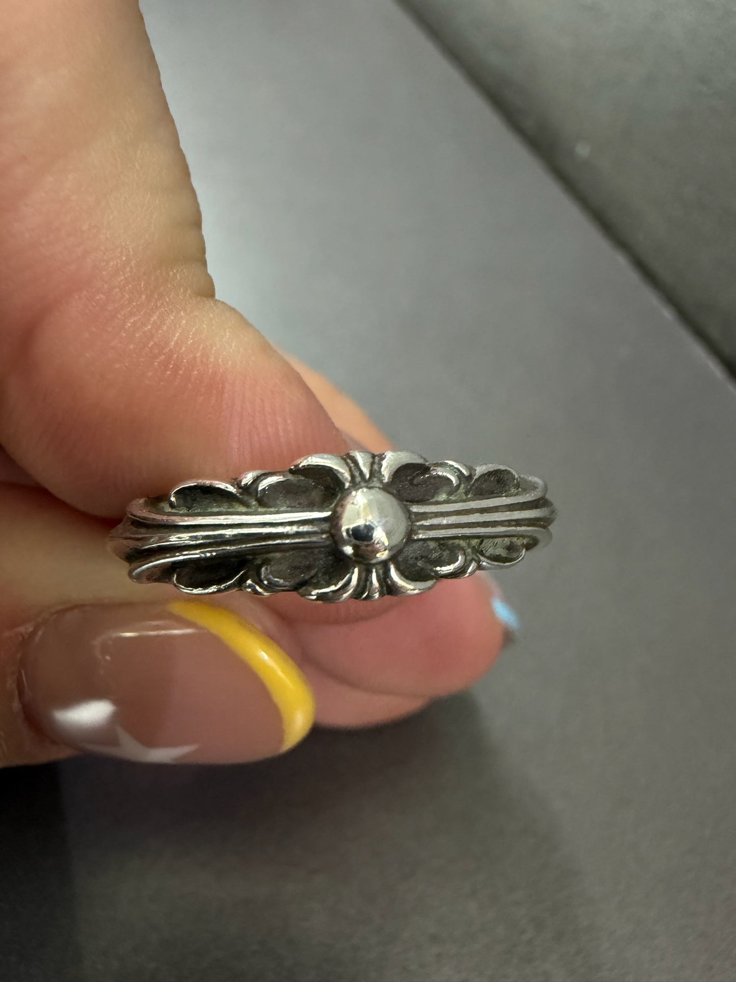 Chrome Hearts Baby Classic Floral Cross Ring