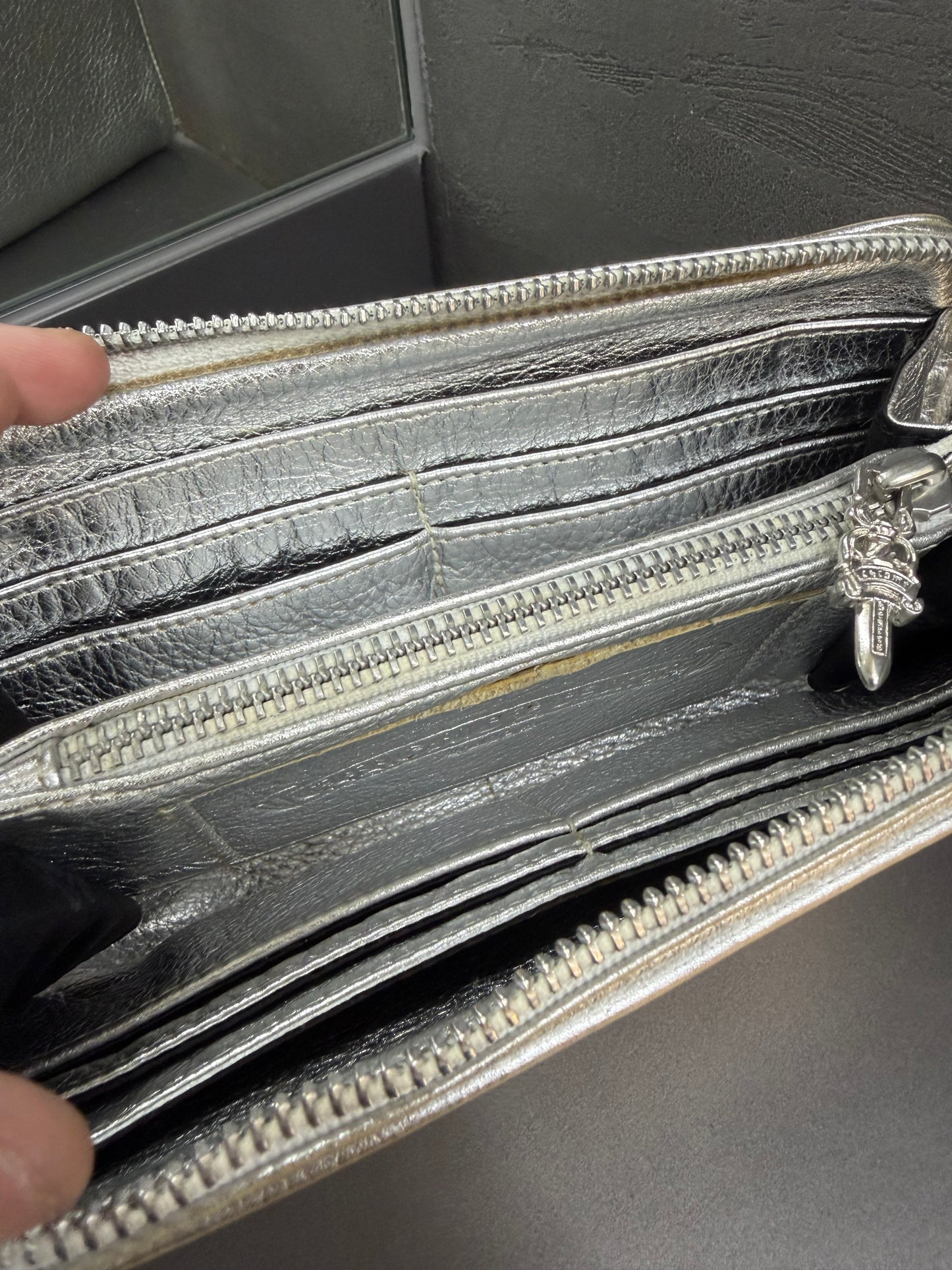 Chrome Hearts Triple Leather Cross Patch Wallet