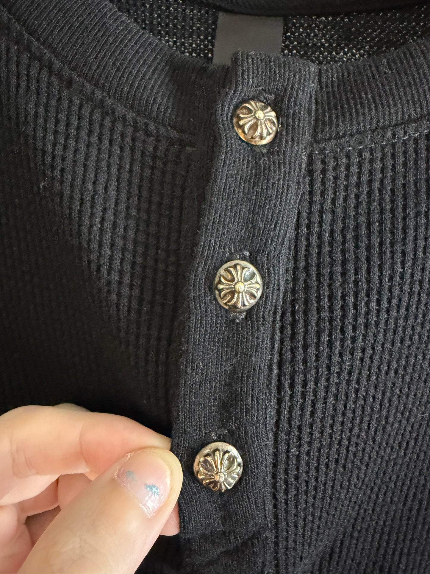 Chrome Hearts Henley Waffle T-Shirt